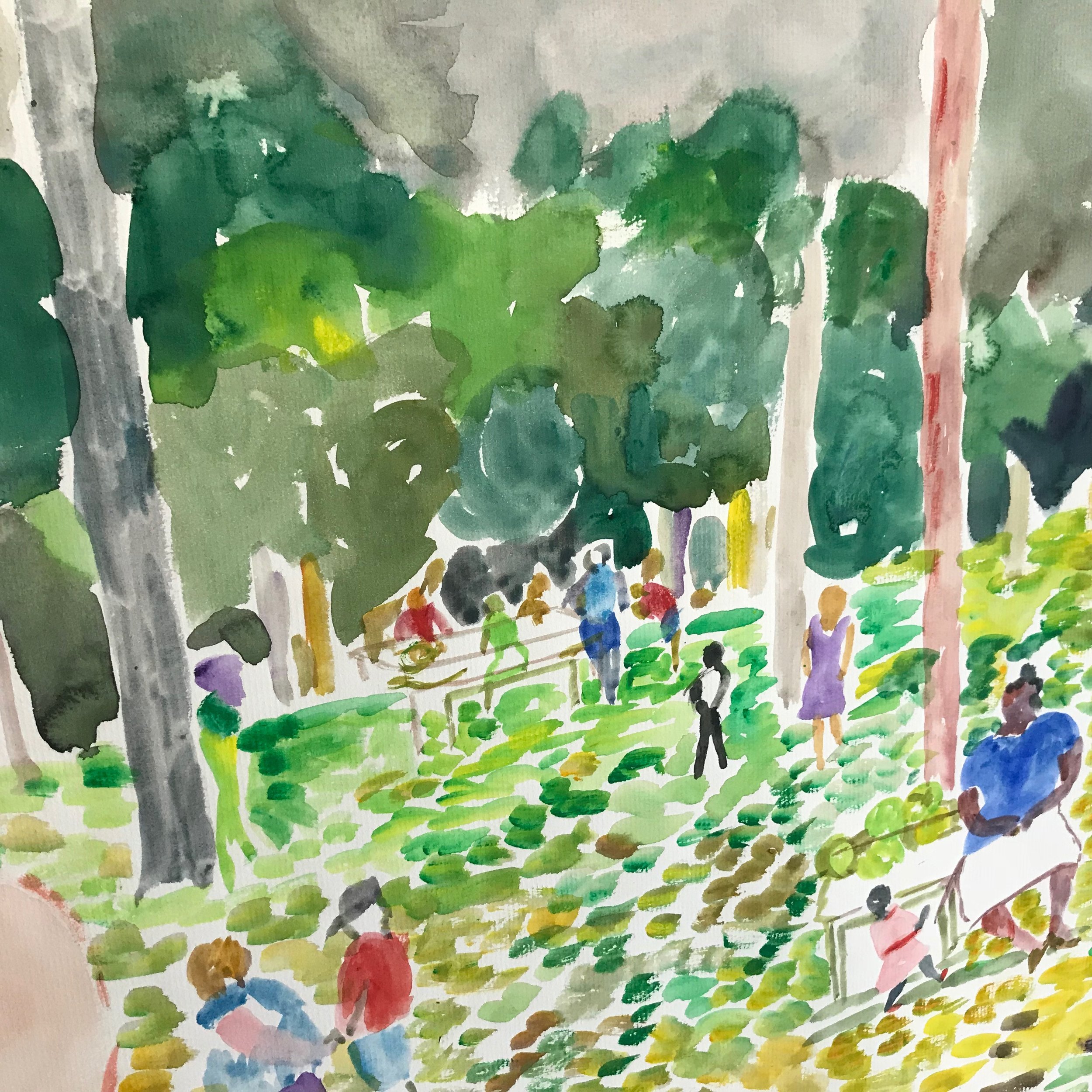 Ted-Turner-Watercolor-Park-Scene
