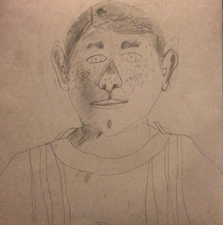 Self-portrait, aged 14: Zero creativity here.