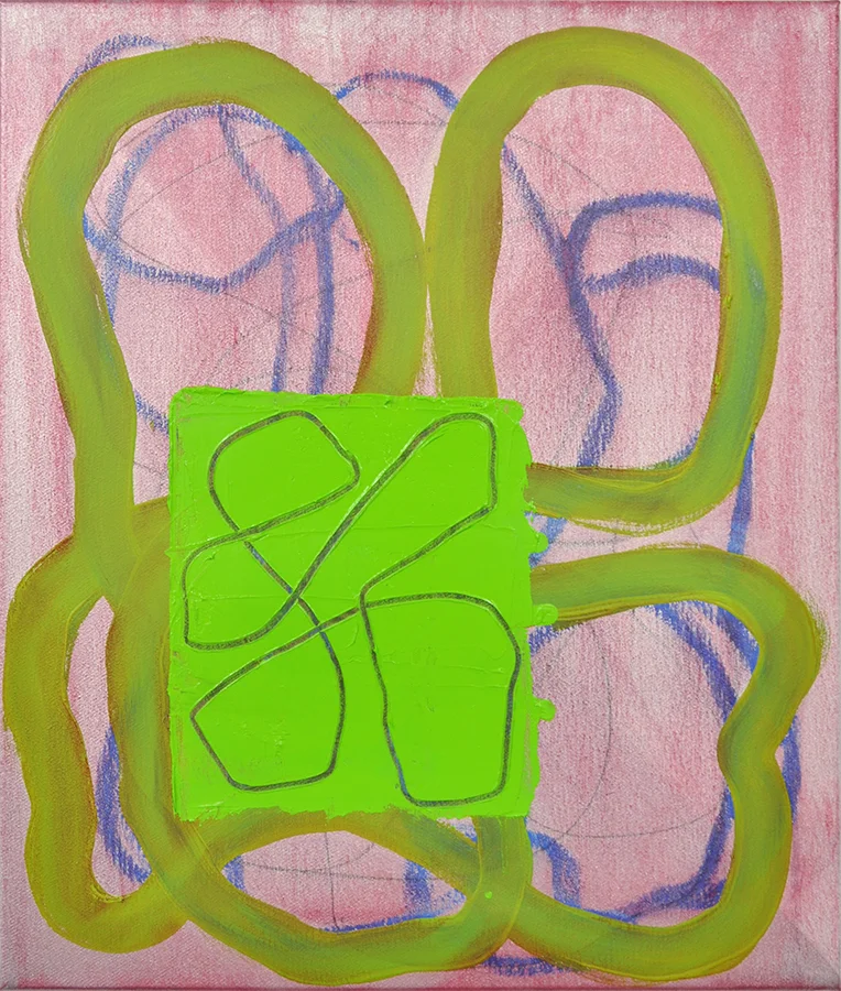 "Working for the Man", 2016, oil and graphite on linen, 19 x 17 inches