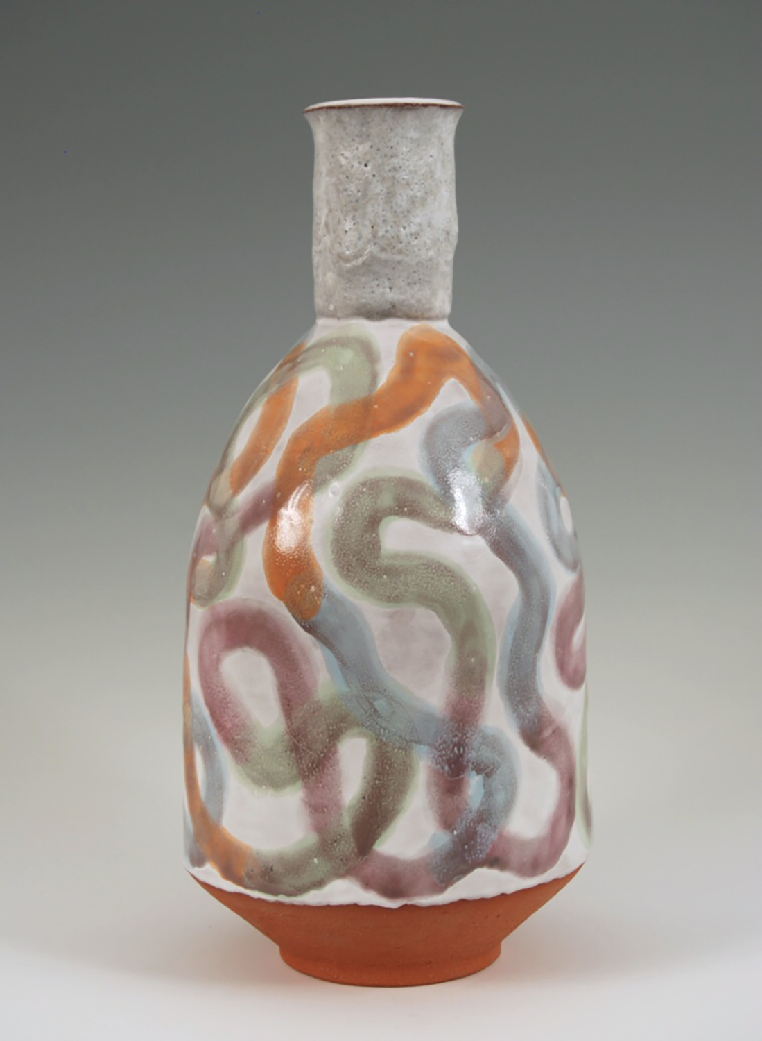 Majolica Bottle, 2019, terra cotta, 6.5 x 6.5 x 13.5 inches