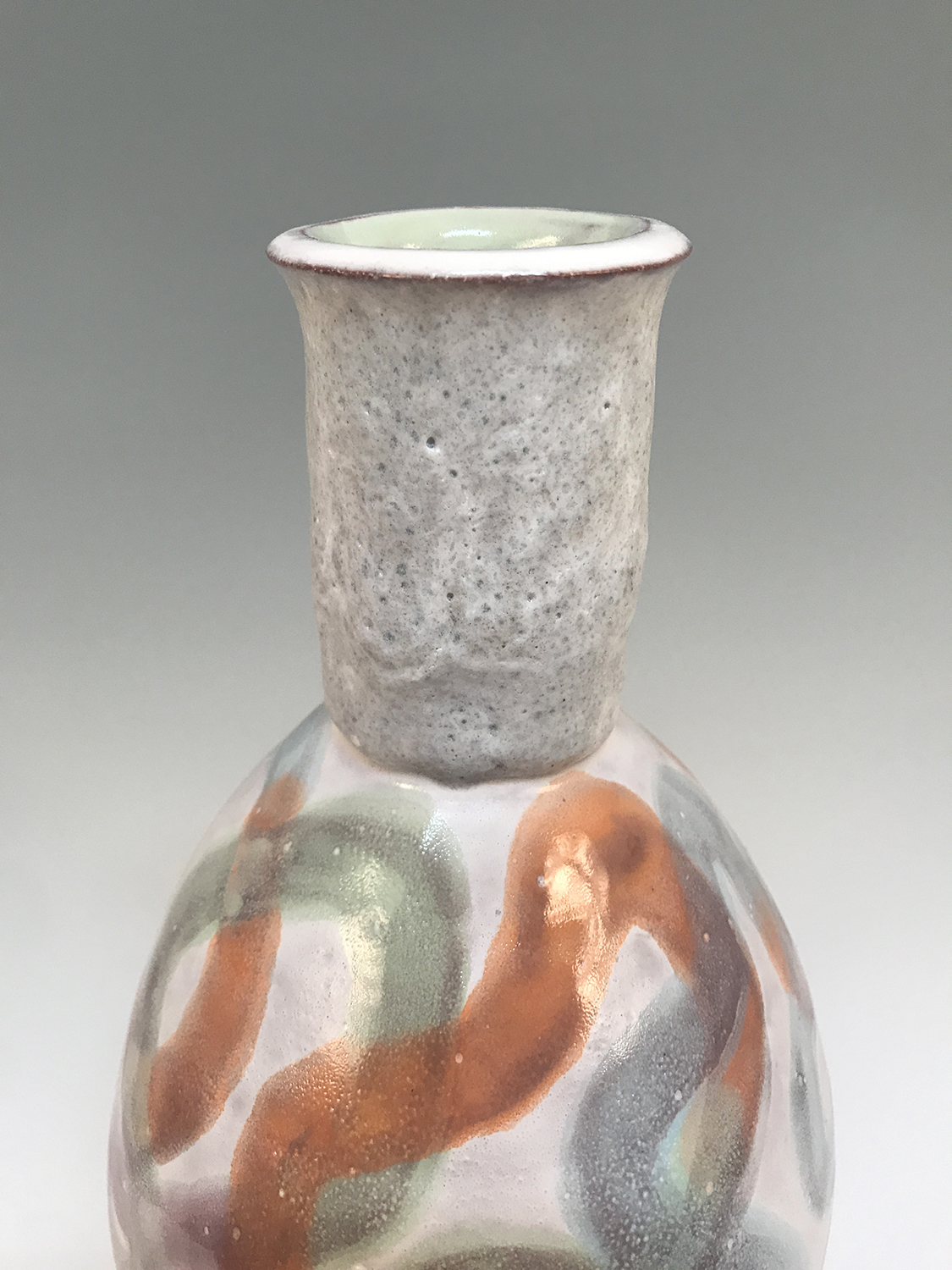 Majolica Bottle, 2019, terra cotta, 6.5 x 6.5 x 13.5 inches