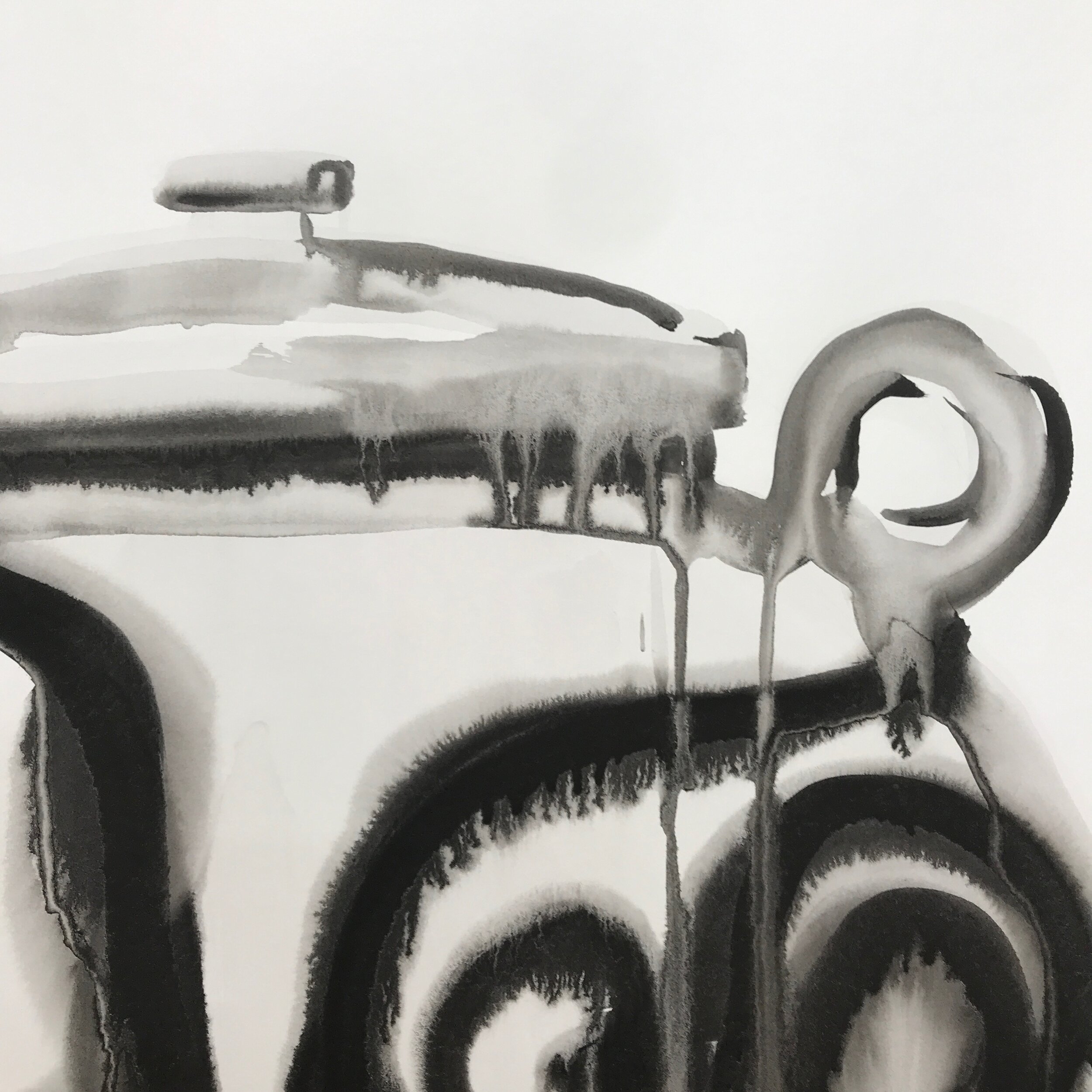 Untitled (octopus jar 2), 2020, ink on paper, 42 x 30 inches, detail (Copy)