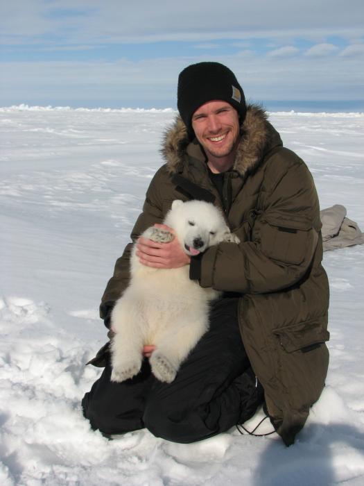 John Whiteman with cub