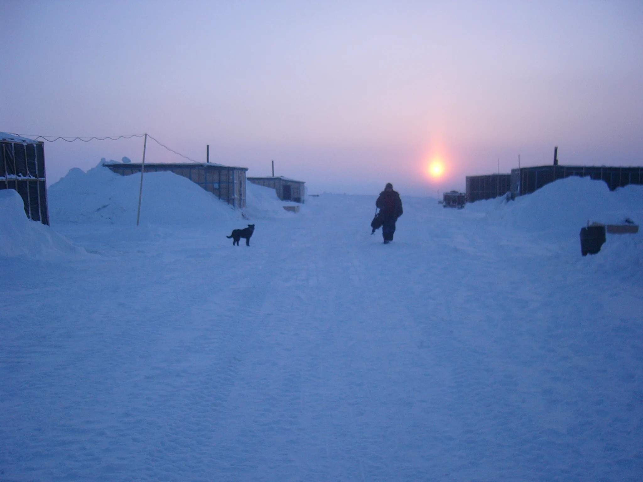 The Lake El’gygytgyn field camp on the perimeter of the crater lake.