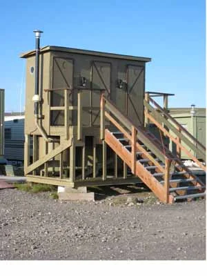 The Toolik "towers," aka outhouses are stationed at three points around the station.