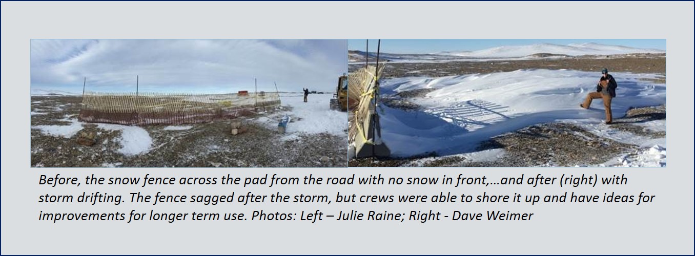 Combined Snow Fence Pic with Caption