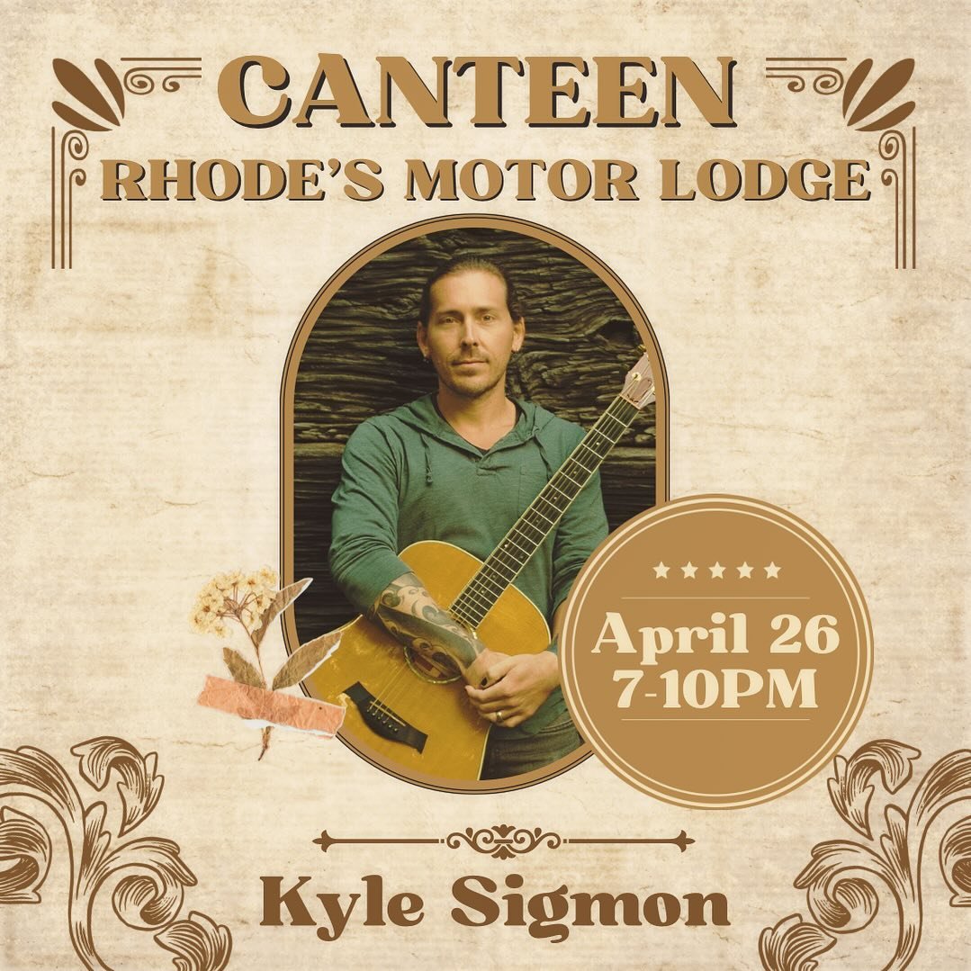 I&rsquo;ll be at @canteen_rhodesmotorlodge in a couple weeks, so mark your calendars! #boone #boonenc #livemusic #singersongwriter #performingartist #supportlocal #kylesigmon #nightlife