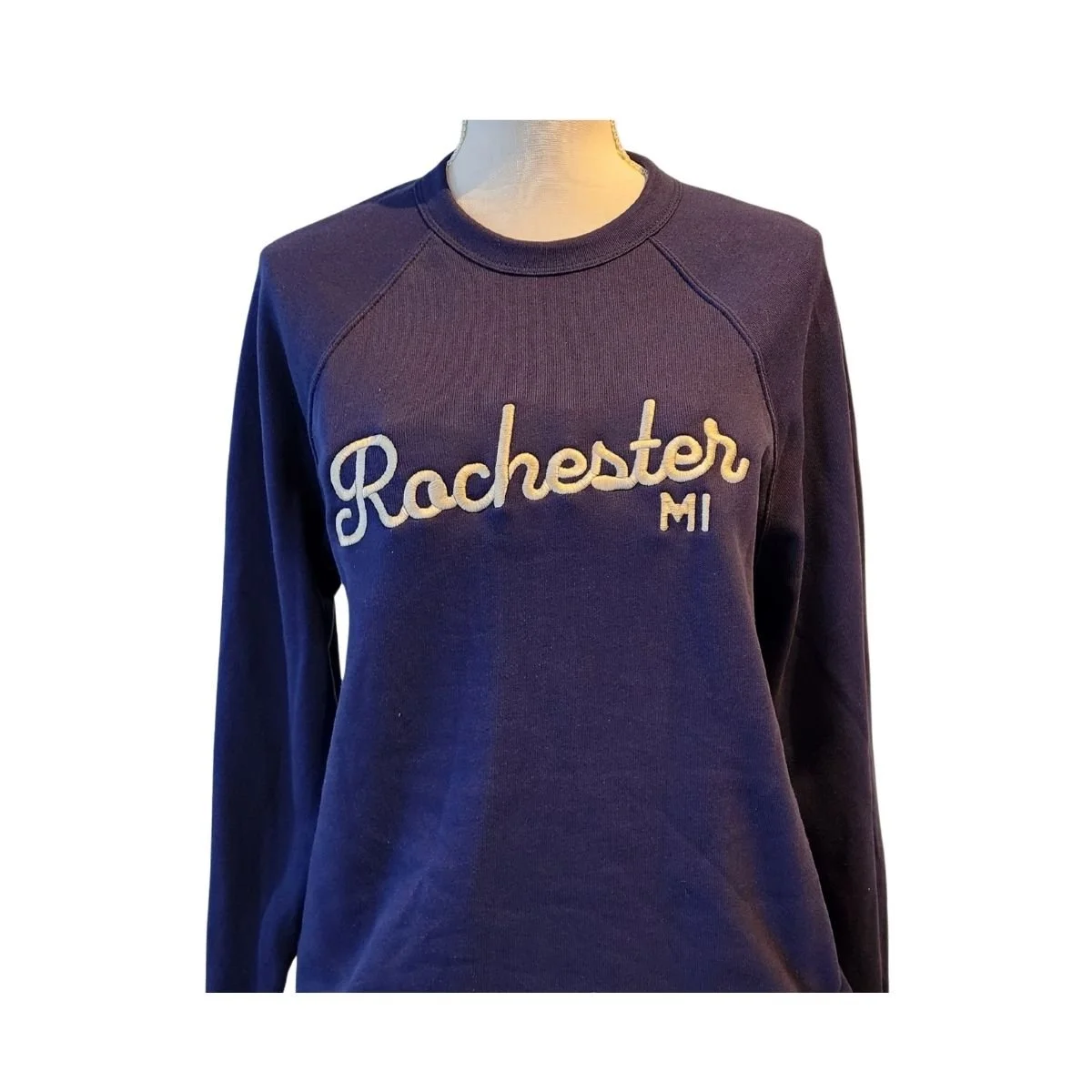 Embroidered Crew Navy