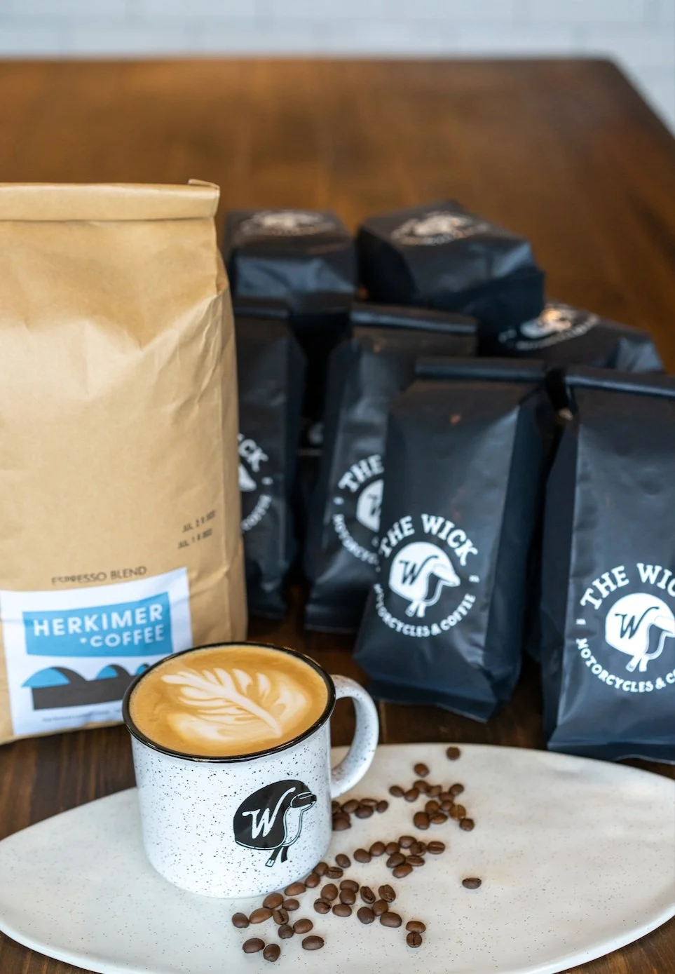 12oz bag of Wick Blend Beans