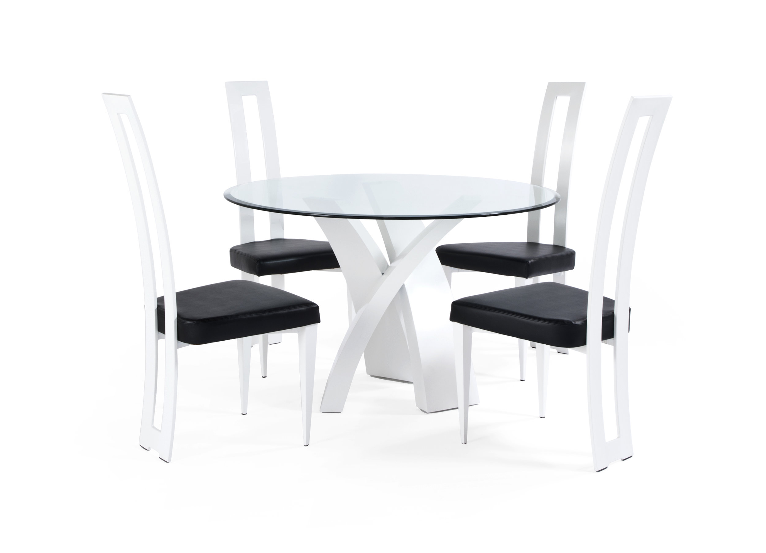 Bramante Table Base & Garlyn Dining Chairs (JC)