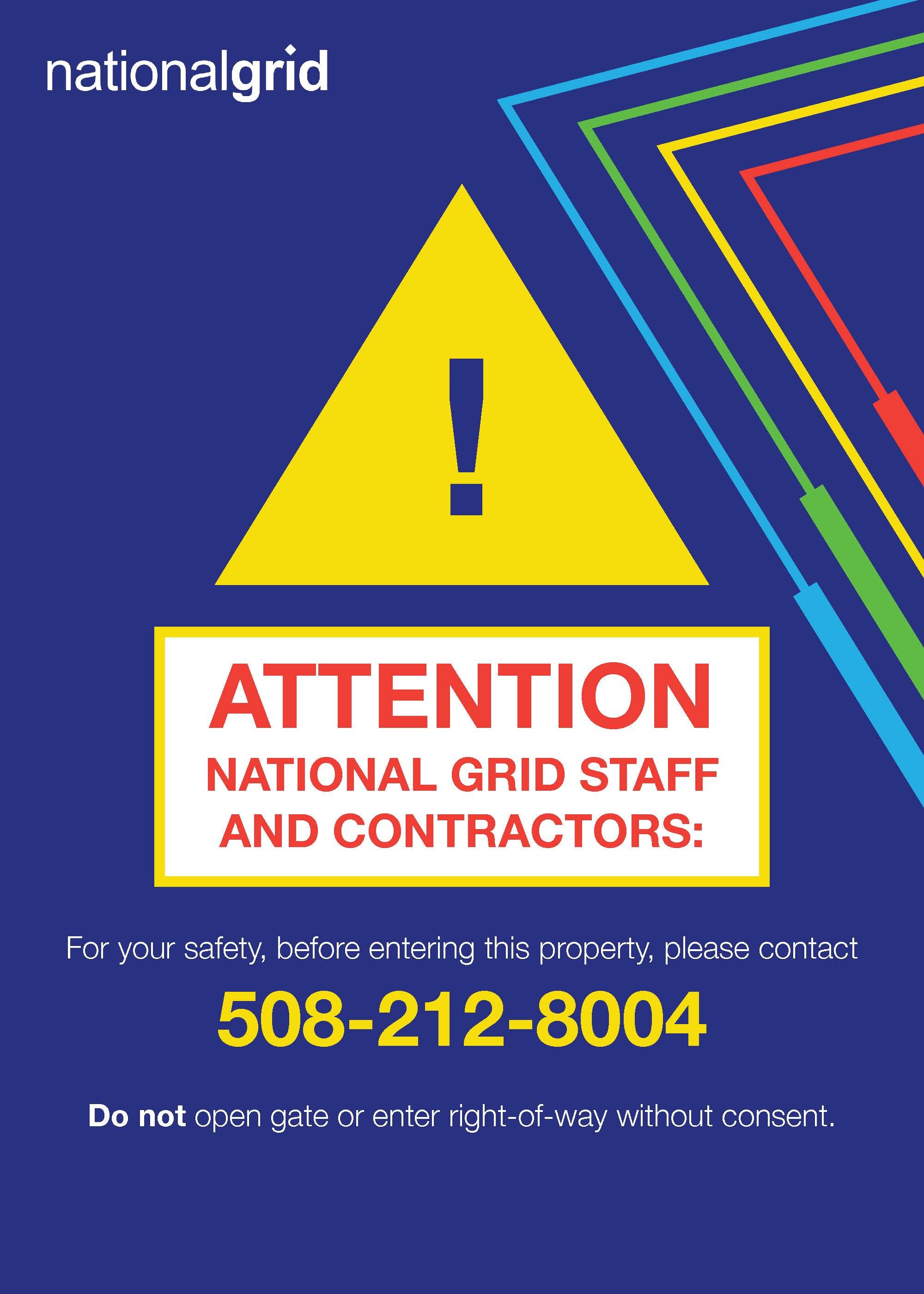NationalGrid Safety Warning Poster