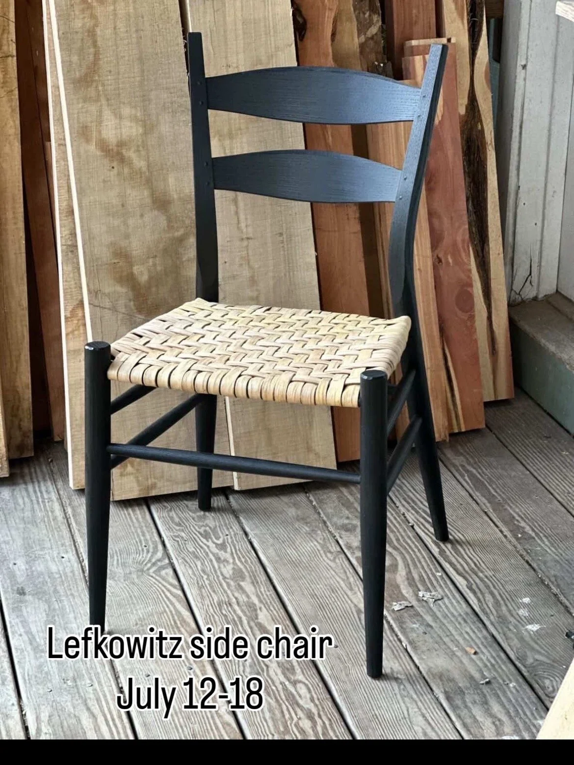Intro to Ladderback Chairmaking: Lefkowitz 2-slat side chair