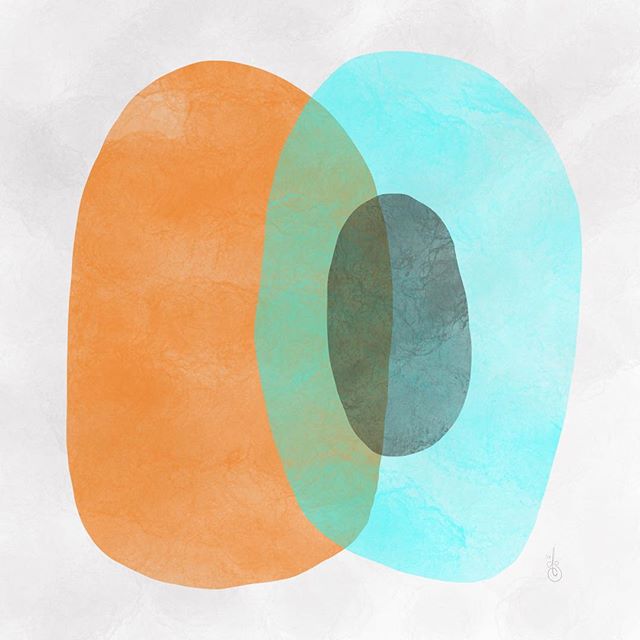 2/31 #abstract #cairn for the month of December. Loving my usual palette of #grey #Indian yellow #teal and #rawumber.