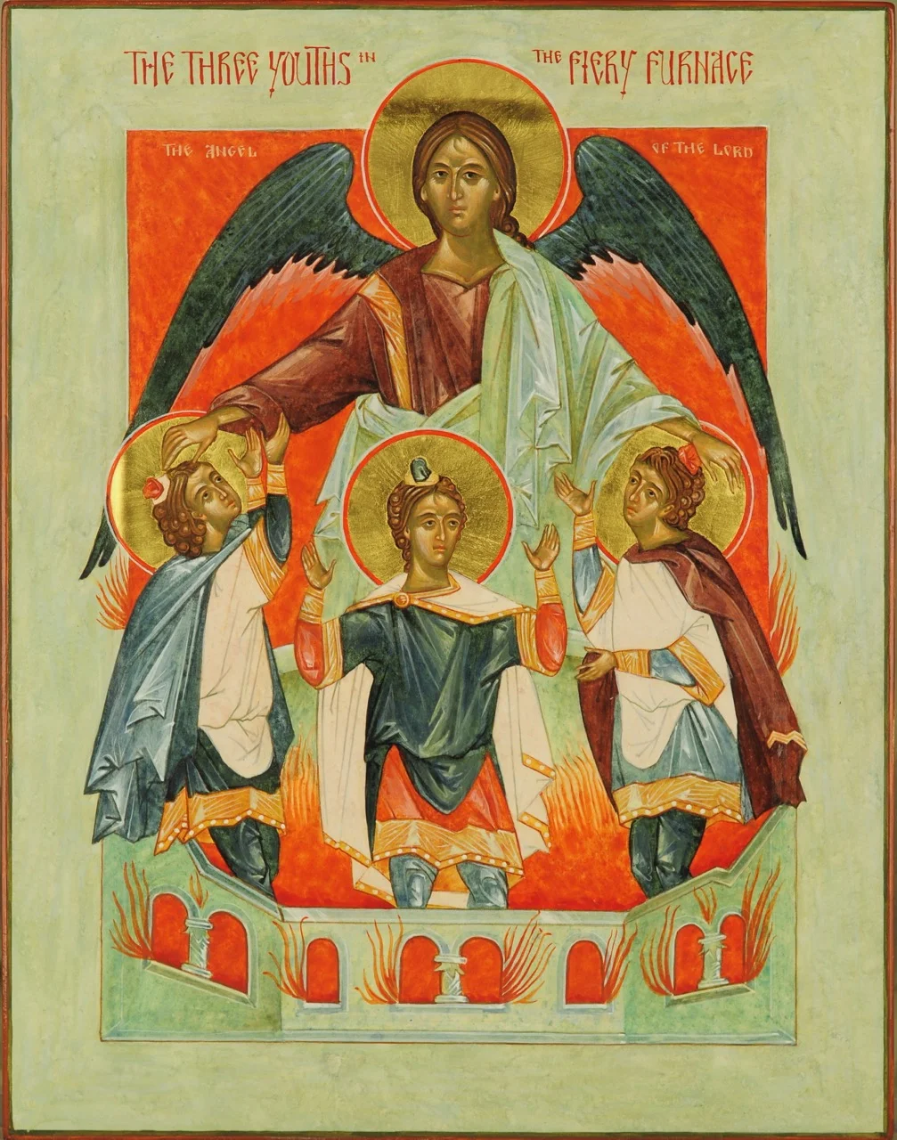 The Three Youths in the Fiery Furnace, 10x13in, 2015