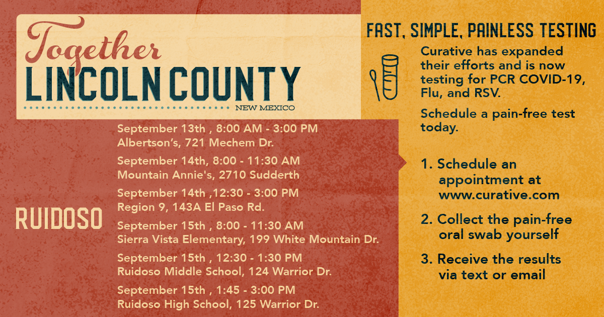 Ruidoso Covid-19 Testing Sites — Ruidoso-NM.gov | Municipal Website of the  Village of Ruidoso, NM
