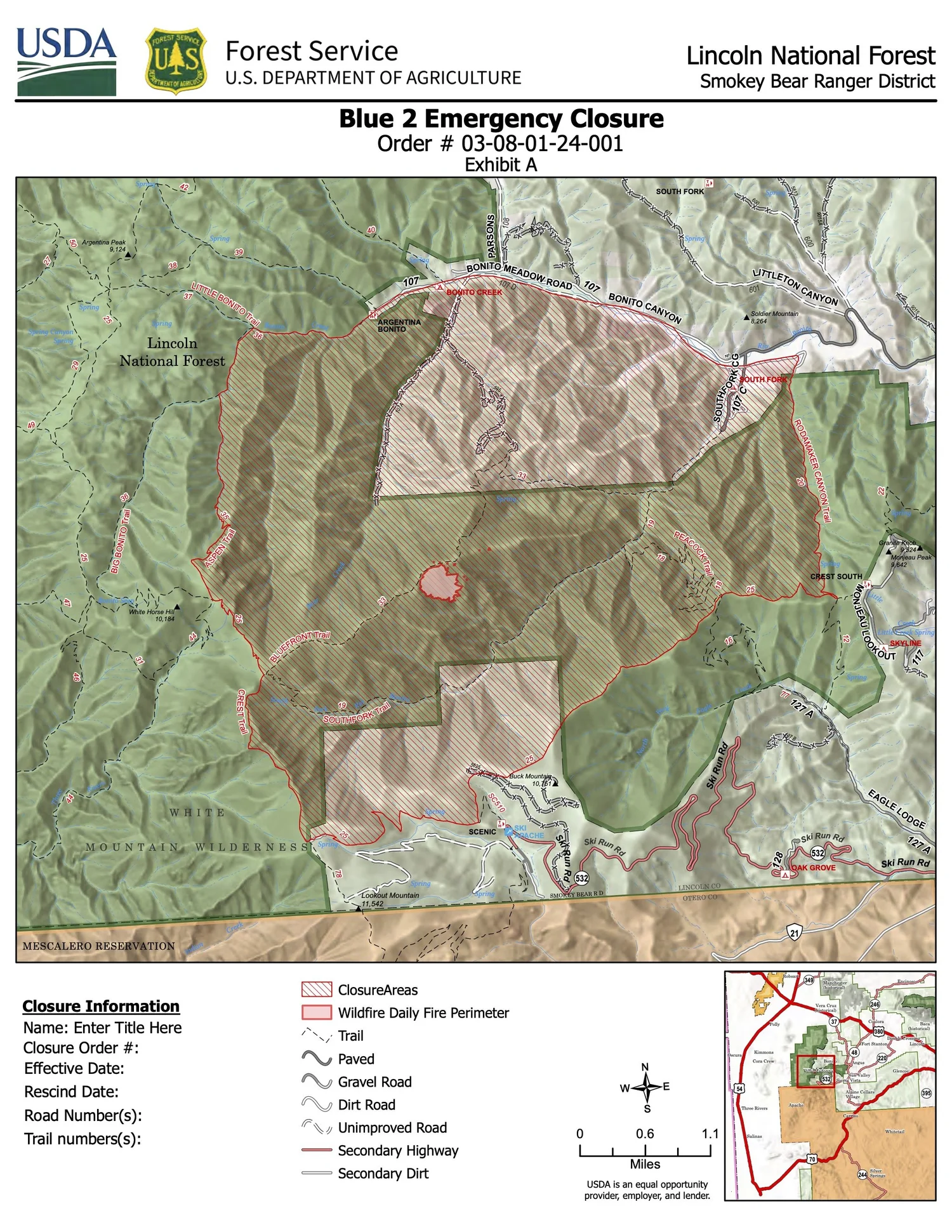 Lincoln National Forest Closure Announcement — Ruidoso-NM.gov ...