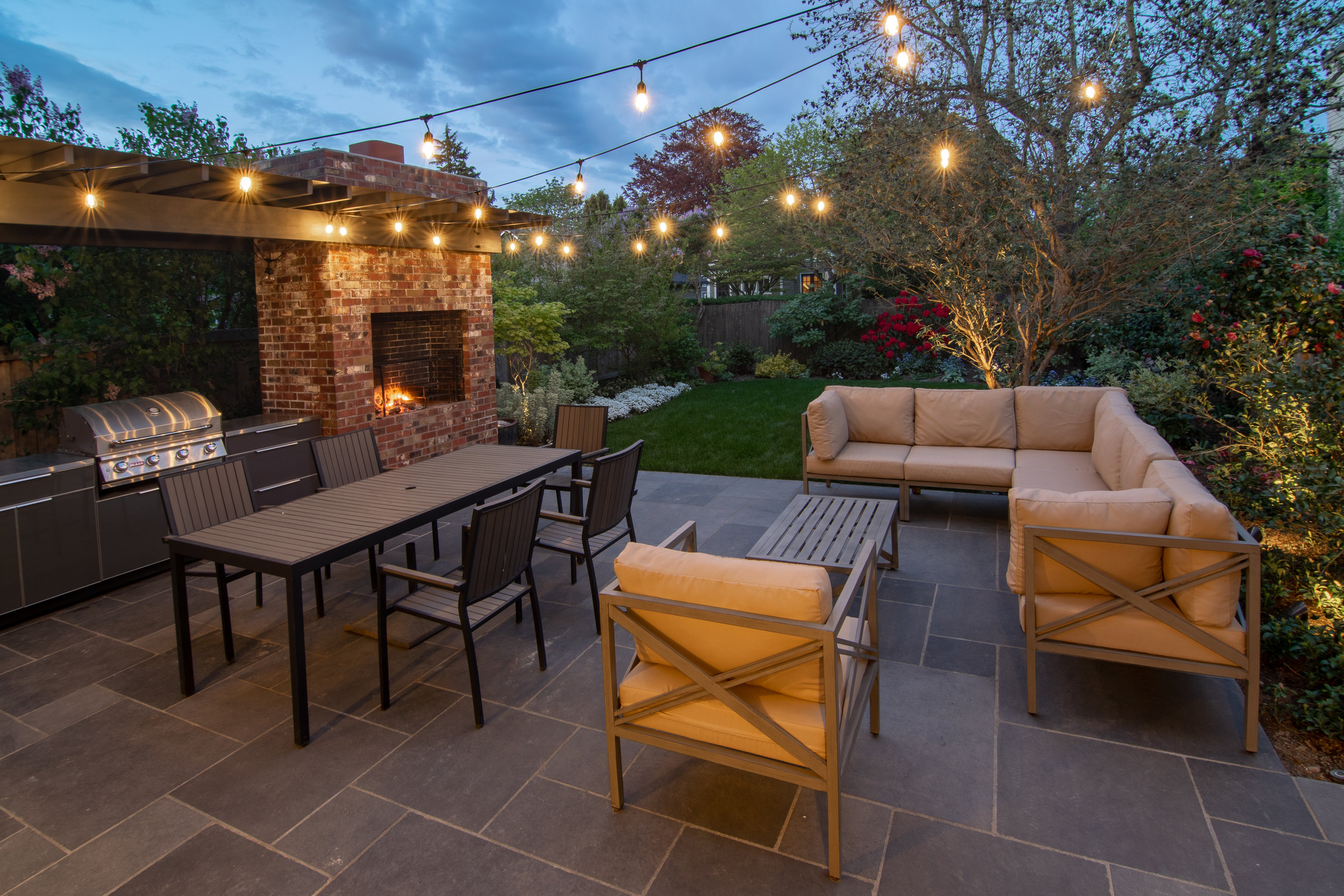 Patio and Modern Brick BBQ