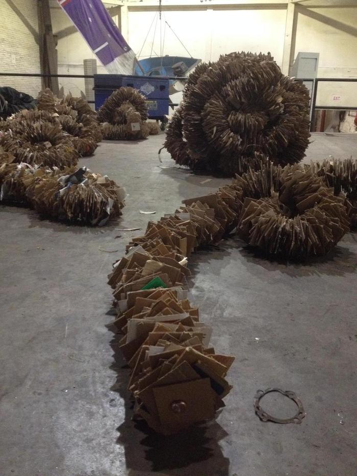 Erin Przekop of Fiercely Curious took this in-progress shot of the Sisyphus Experiment in production at the Gowanus Ballroom.