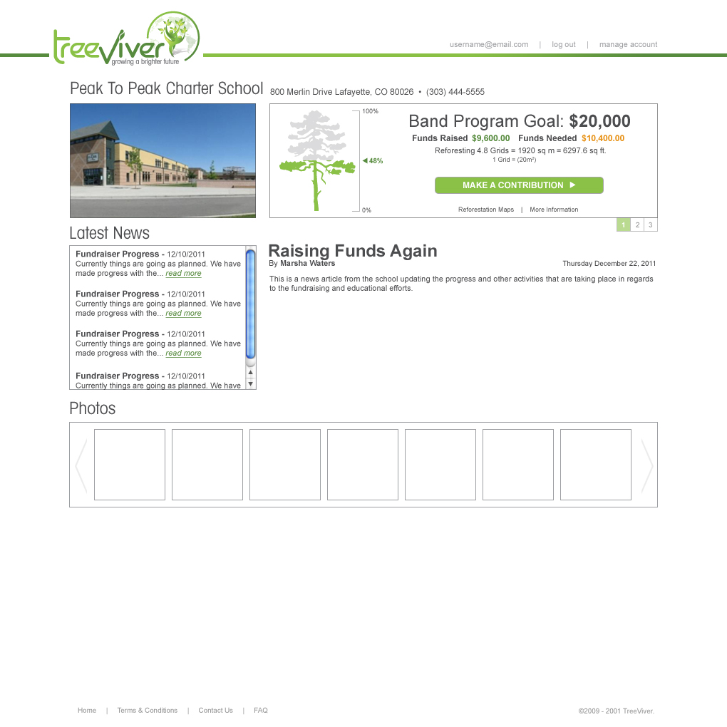 TreeViver - Custom School Page