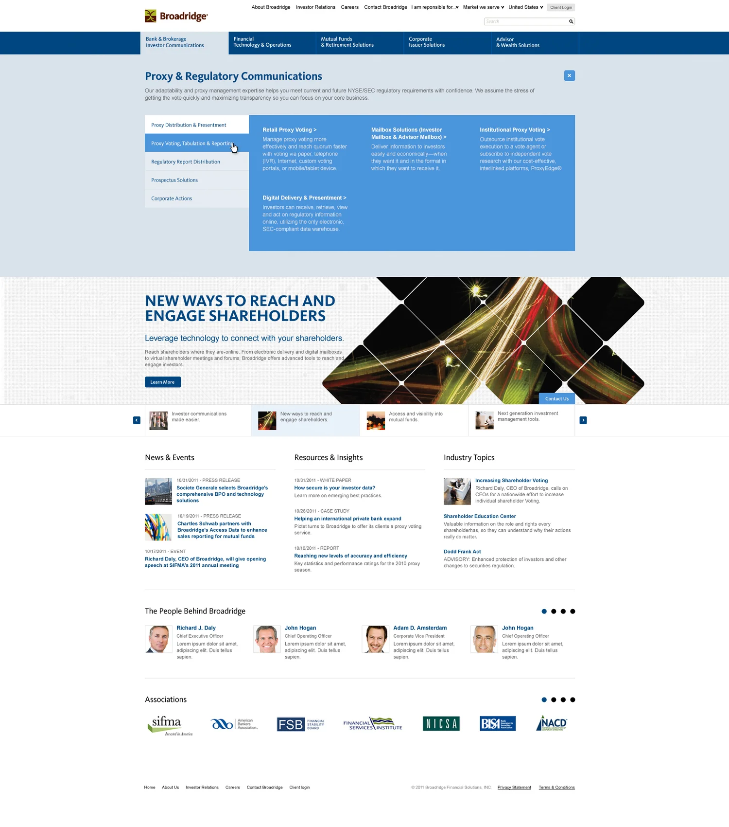 Broadridge - Tertiary Nav Selection