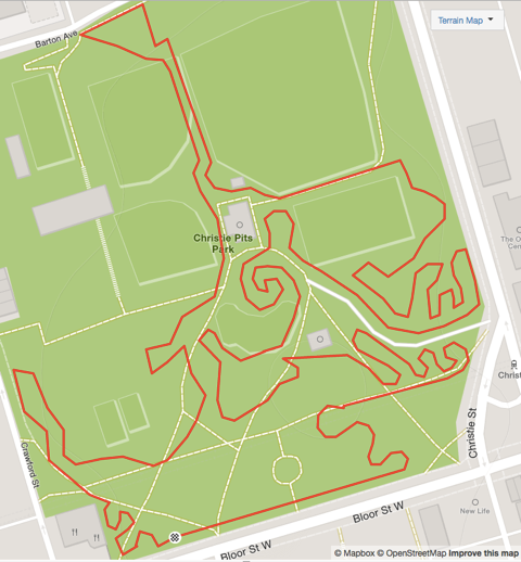 Our updated course layout... 2.6k of fun and excitement. Thanks to Dan B for the cartography and course mapping. 