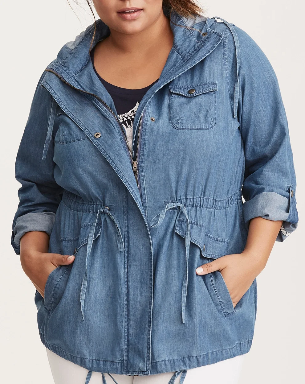 Chambray Anorak - $74.90 Torrid
