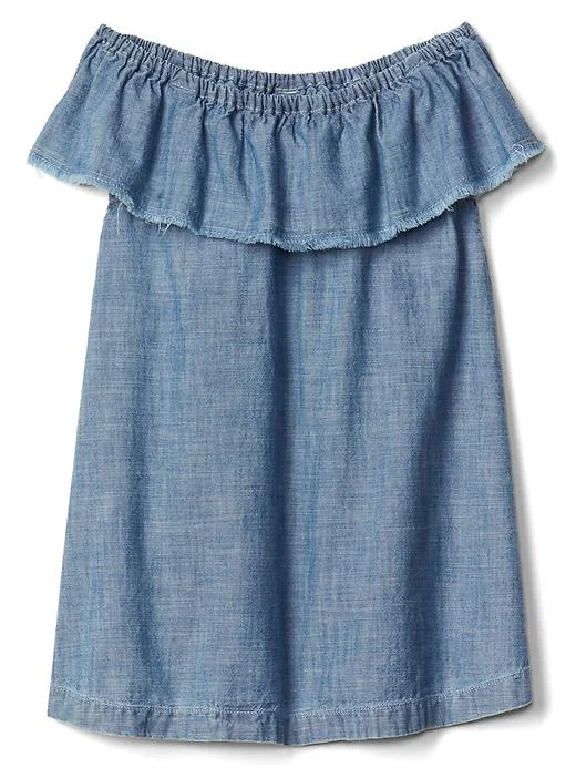 Ruffle Chambray Dress - $34.95 Gap