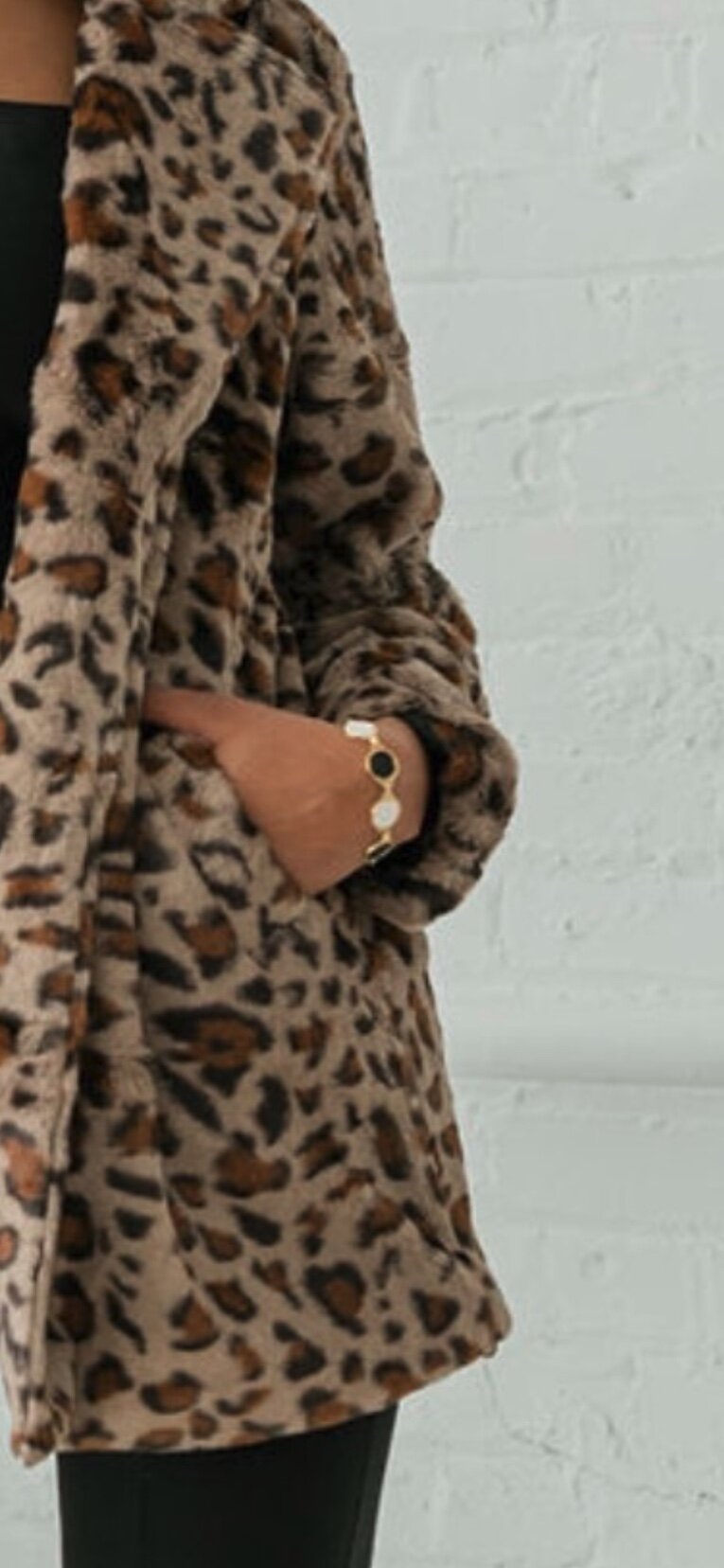 Round link fish leather bracelet