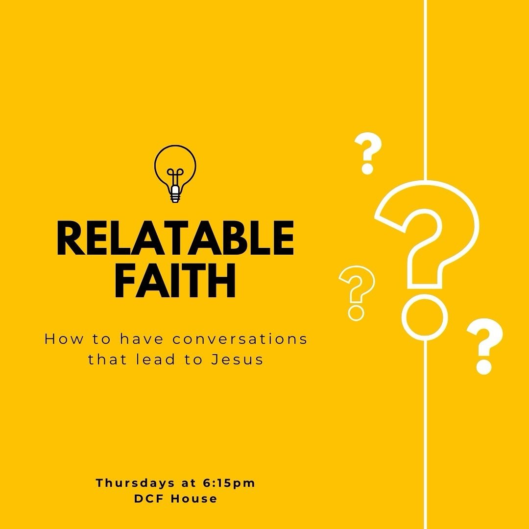 We have a new workshop starting this Thursday at 6:15pm - the DCF House! It will be taught by Micah and Hannah 🔥
&bull;
&bull;
&bull;
Our faith is reliable, reasonable, and has a well-established logical framework. When we introduce the gospel to so