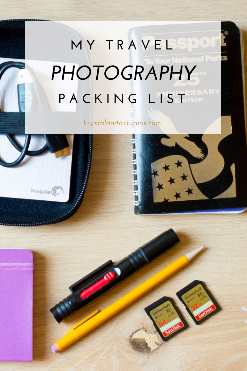 my travel photography packing list