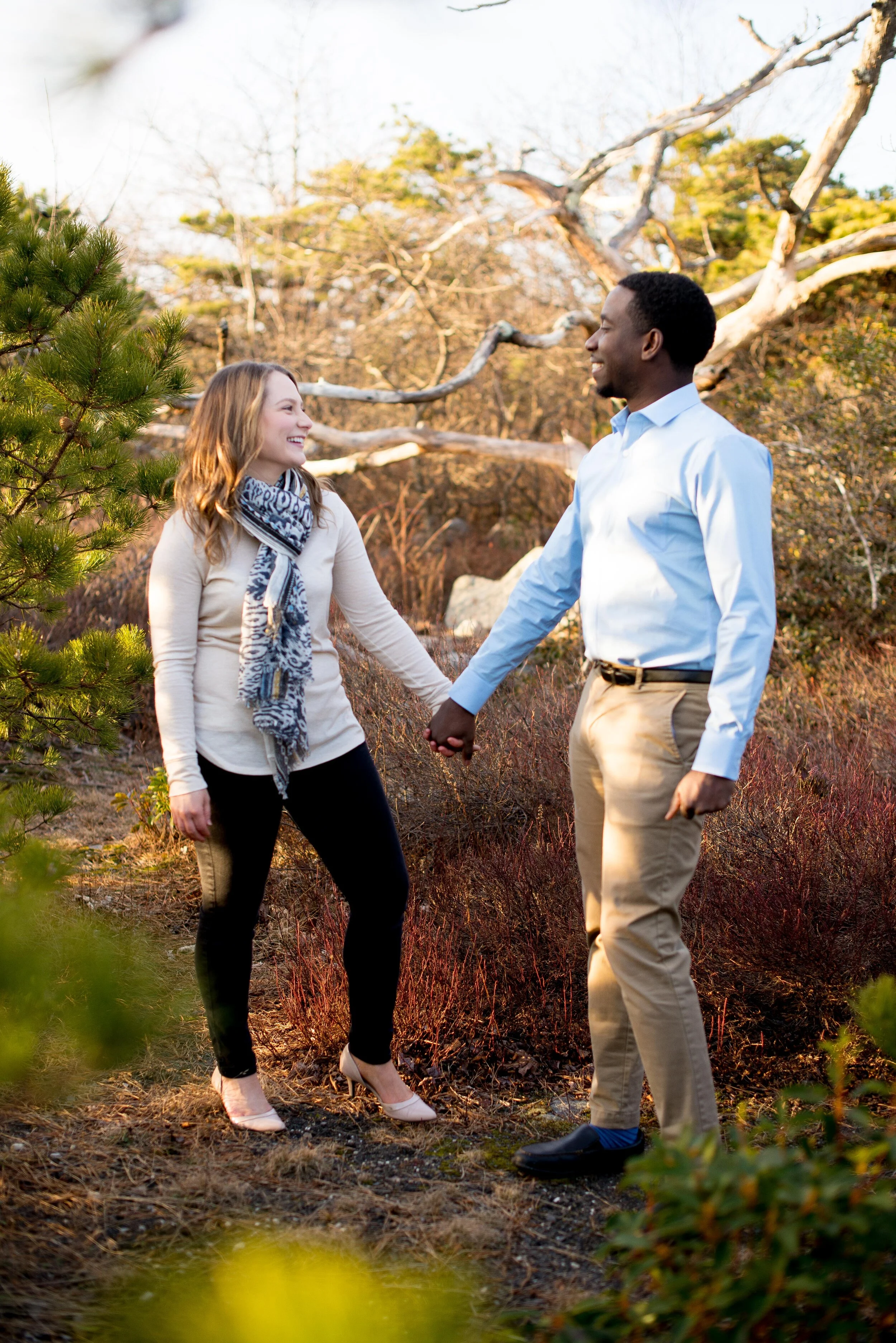Jenni Delon engagement session Sams Point Hudson Valley NY