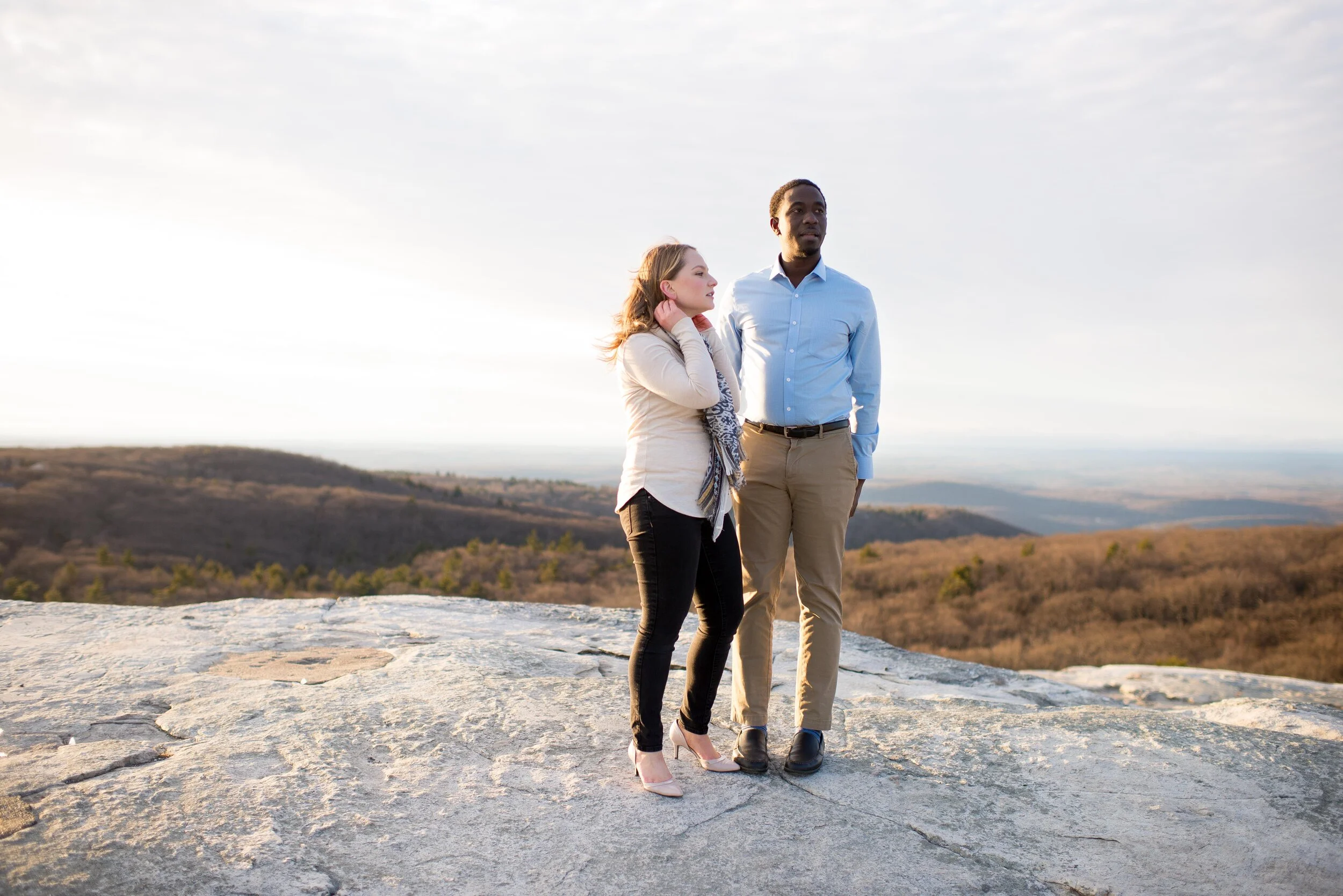 Jenni Delon engagement session Sams Point Hudson Valley NY