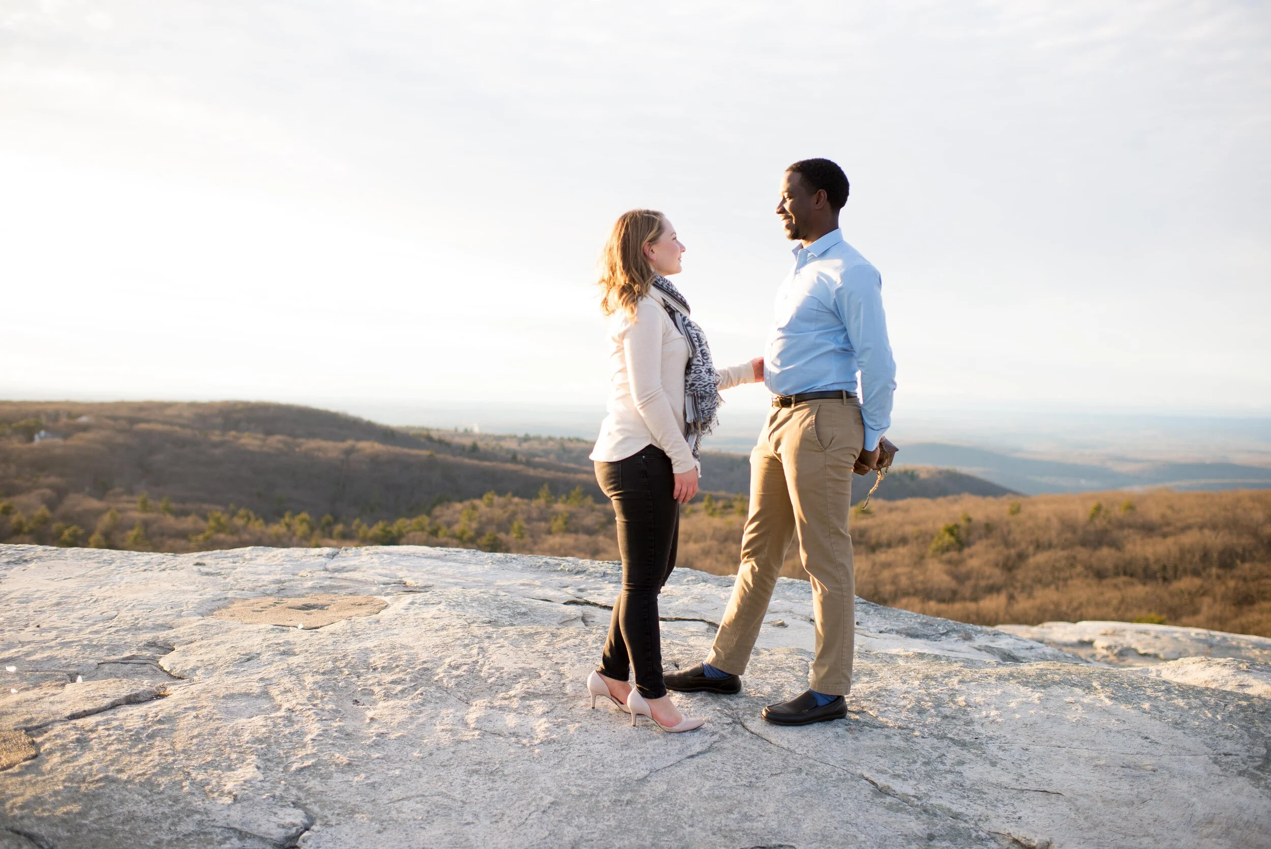 Jenni Delon engagement session Sams Point Hudson Valley NY