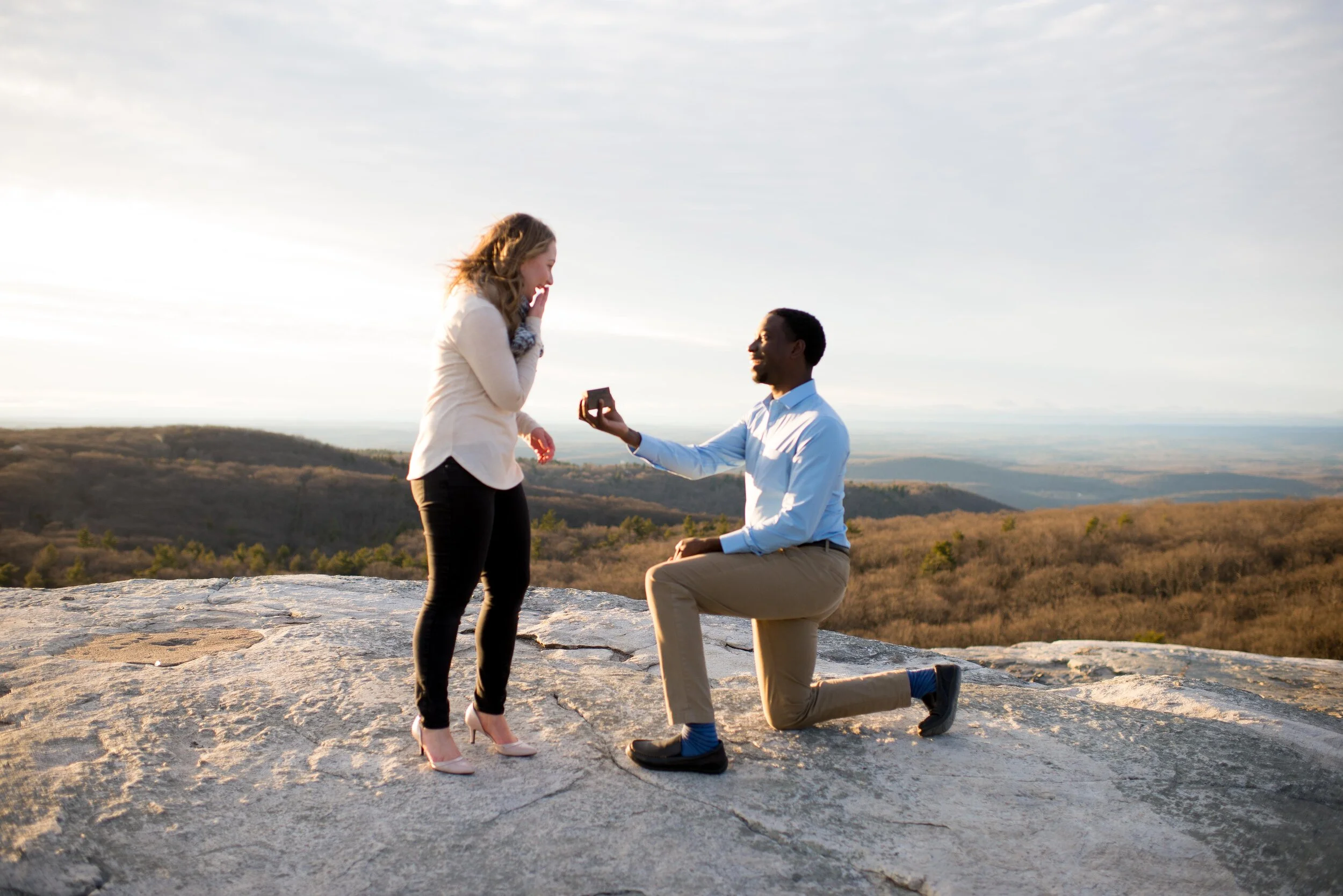 Jenni Delon engagement session Sams Point Hudson Valley NY