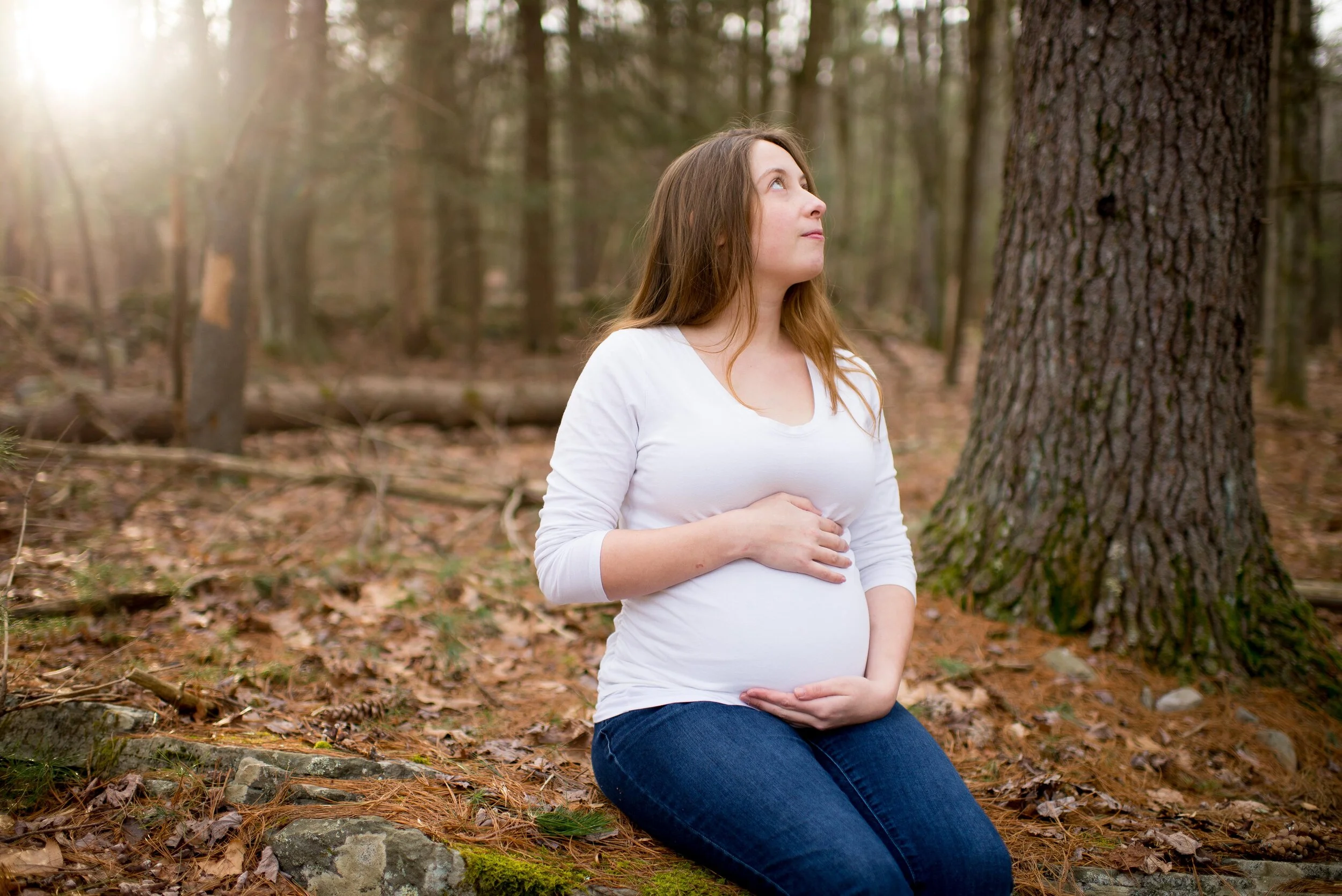 at home maternity session in wurtsboro
