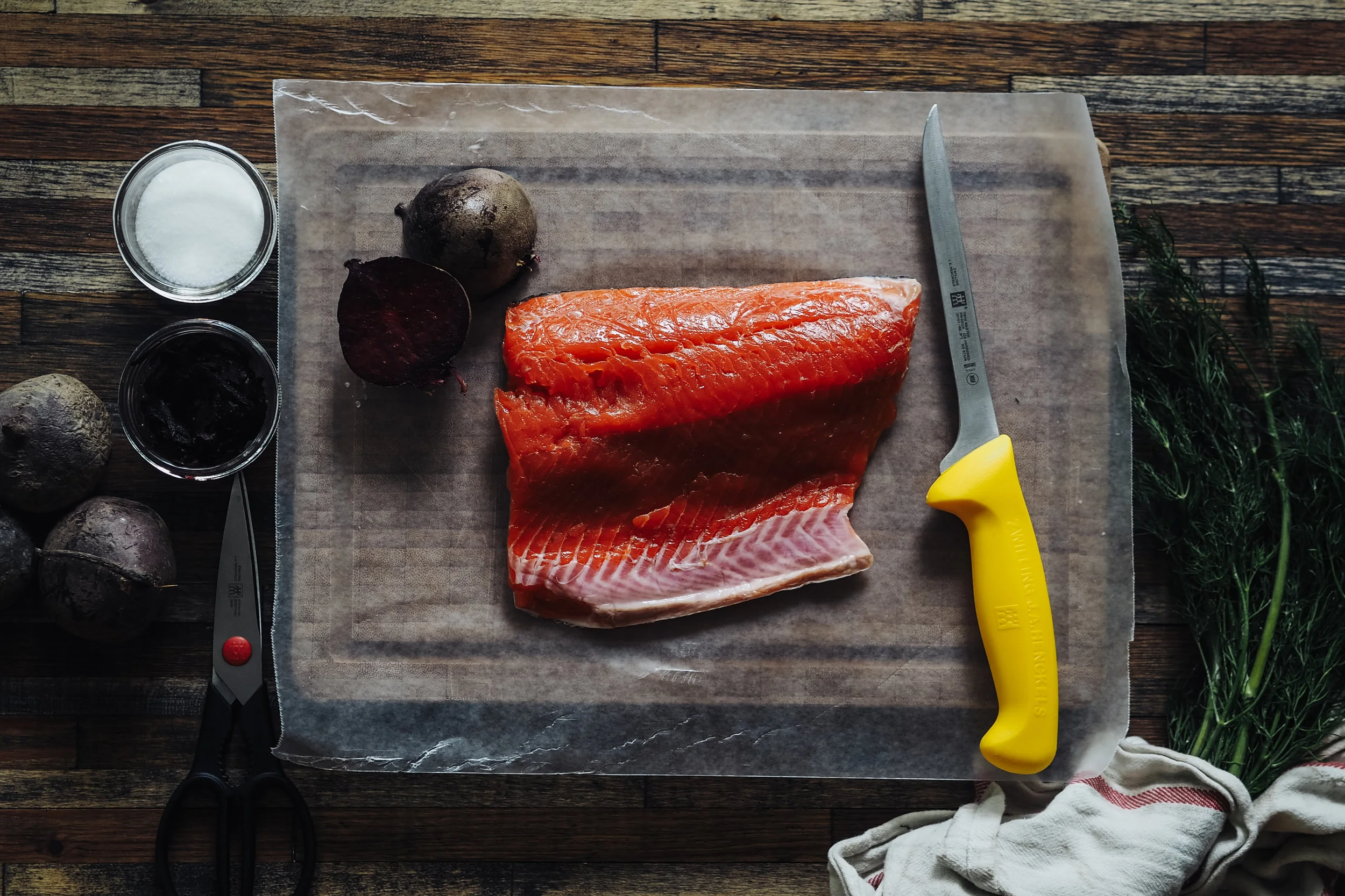 Recipe Vacuum Sealer BeetCured Gravlax — One of Everything