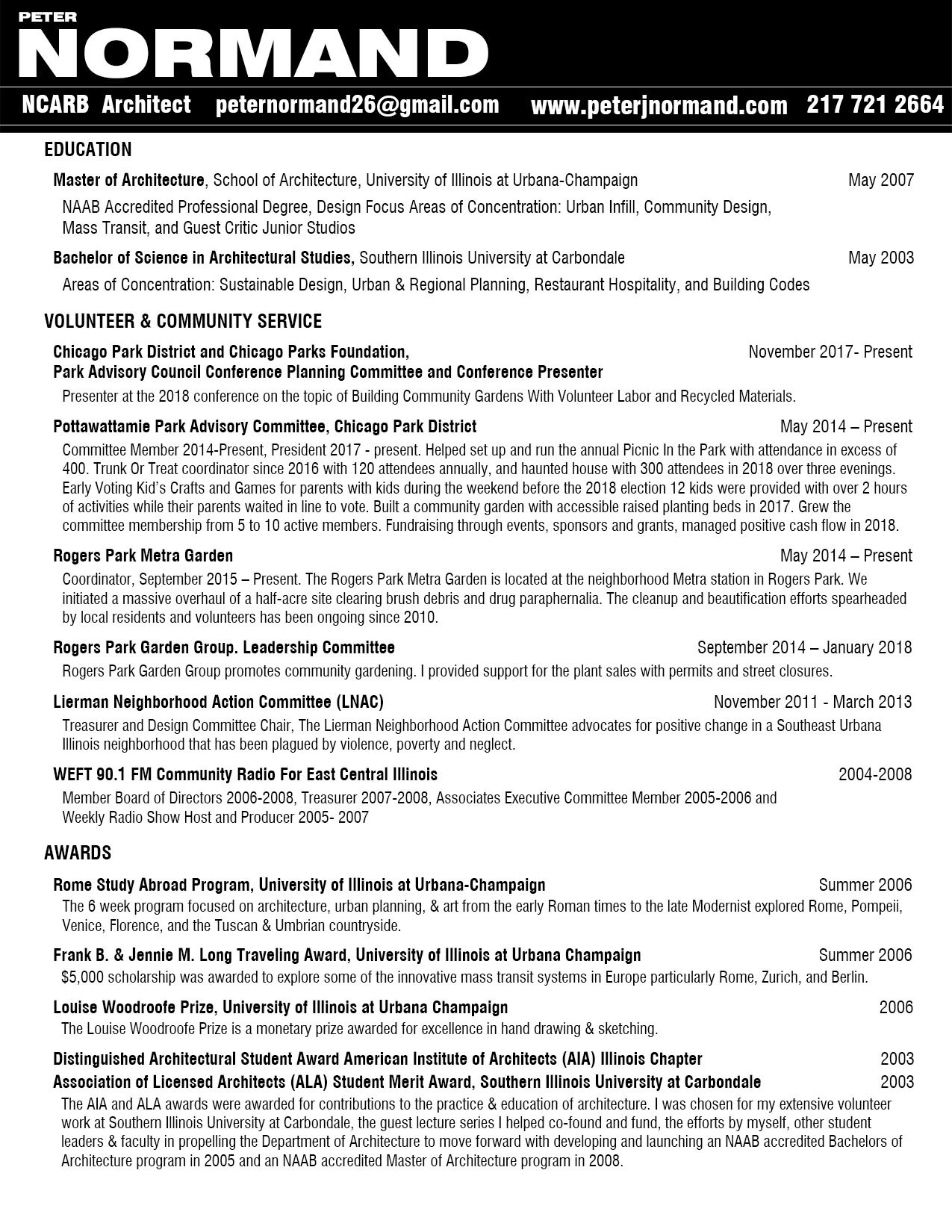 Peter Normand Resume page 2  2020.jpg