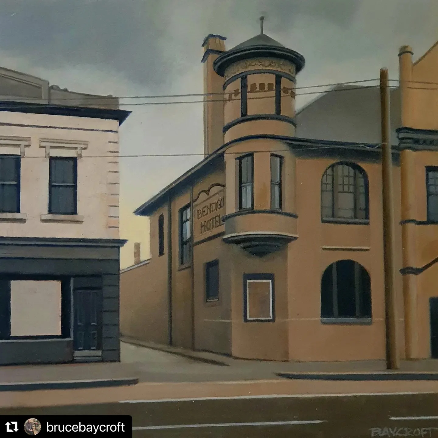 Just before Christmas I saw some paintings that really stayed with me. Bruce Baycroft&rsquo;s work stood out straight away.

I wanted to buy a piece for Cath (and yes, for me as well) as a Christmas present, but the works I was drawn to had already s