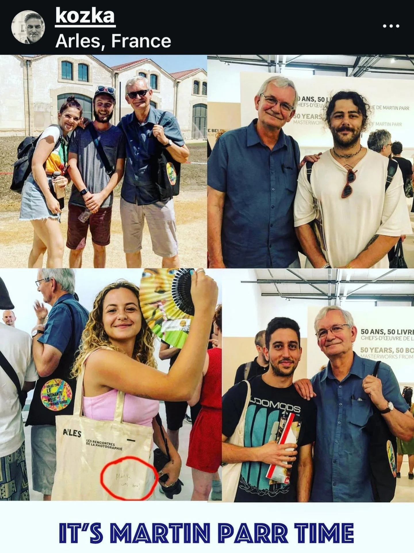 A fond memory from our 2019 Berlin, Paris and Arles photo tour. The group met Martin Parr during the Arles festival. With the news of his death today, that meeting now feels even more special . Parr shaped contemporary documentary photography in ways