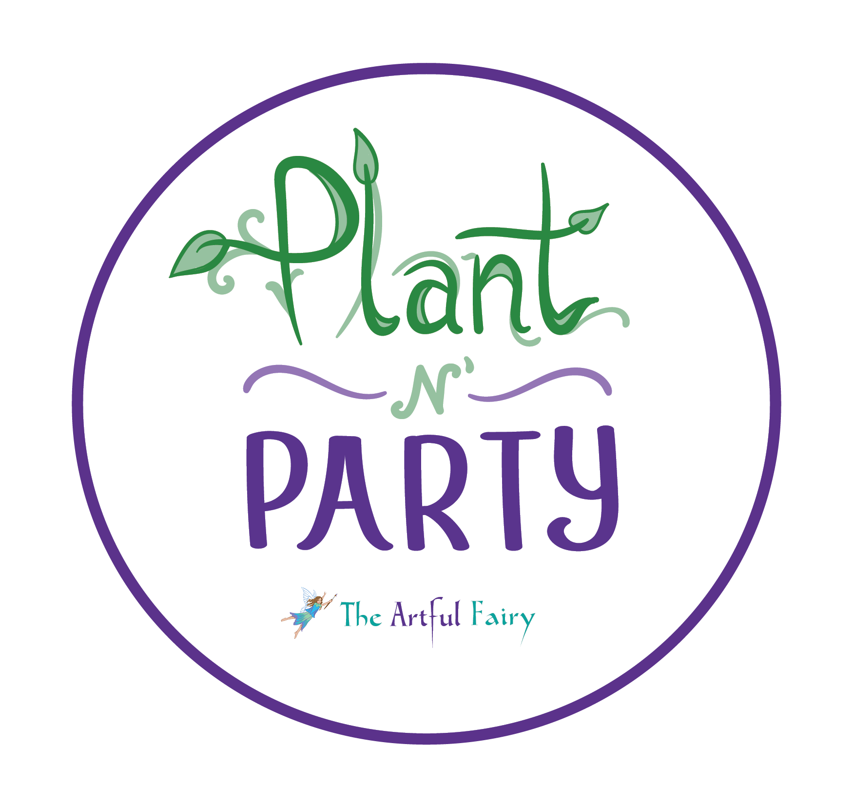 Plant N' Party Logo for The Artful Fairy