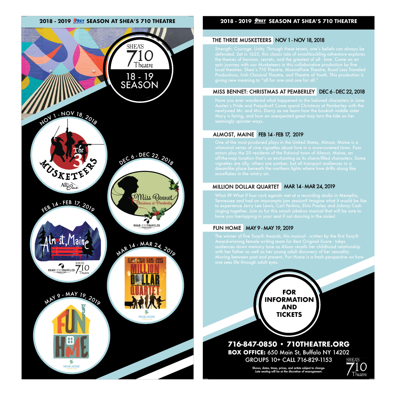 2018 - 2019 Shea's 710 Theatre Season Herald