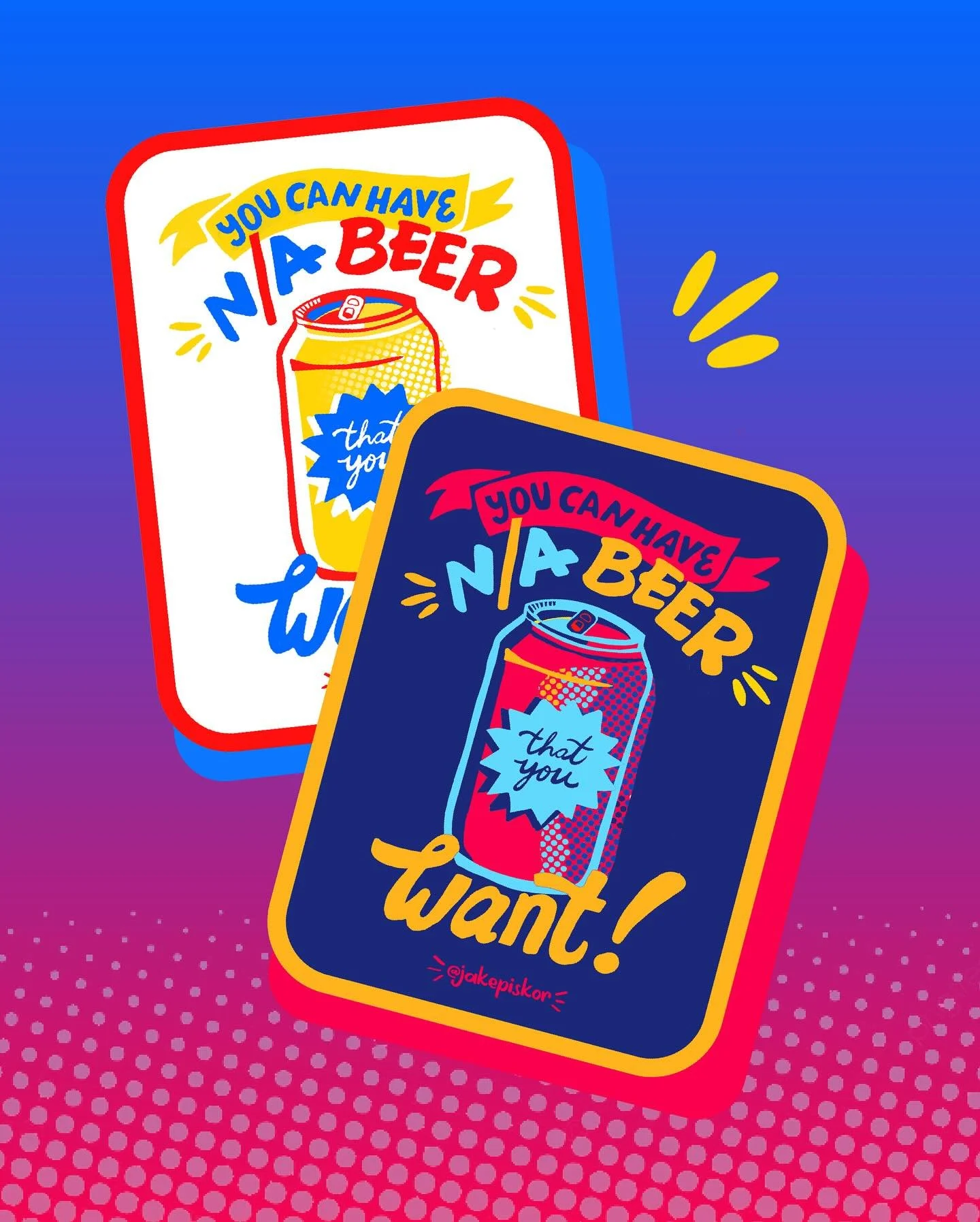 Jake Piskor promo stickers