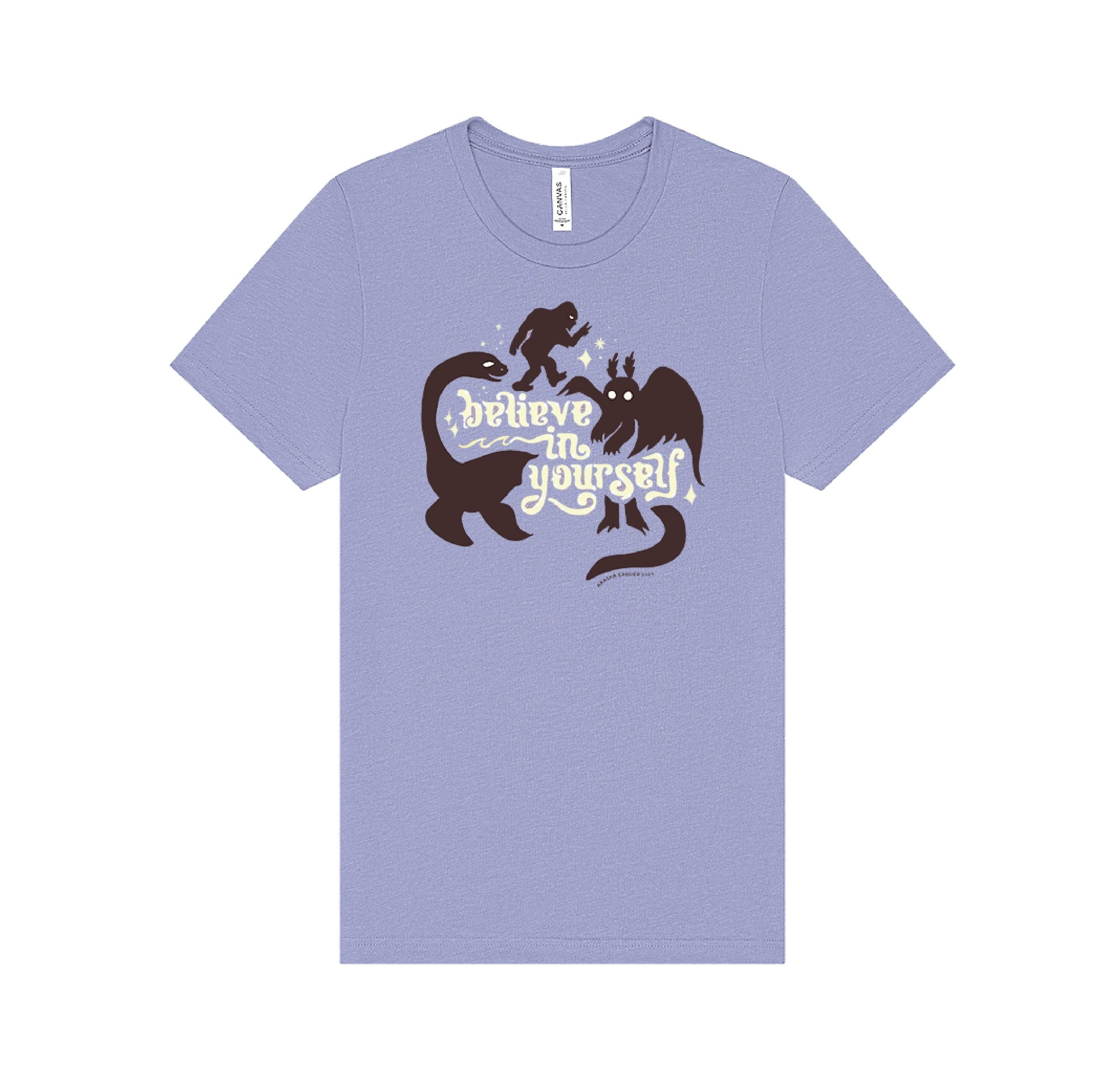Believe in yourself cryptid tees purple for website.jpg