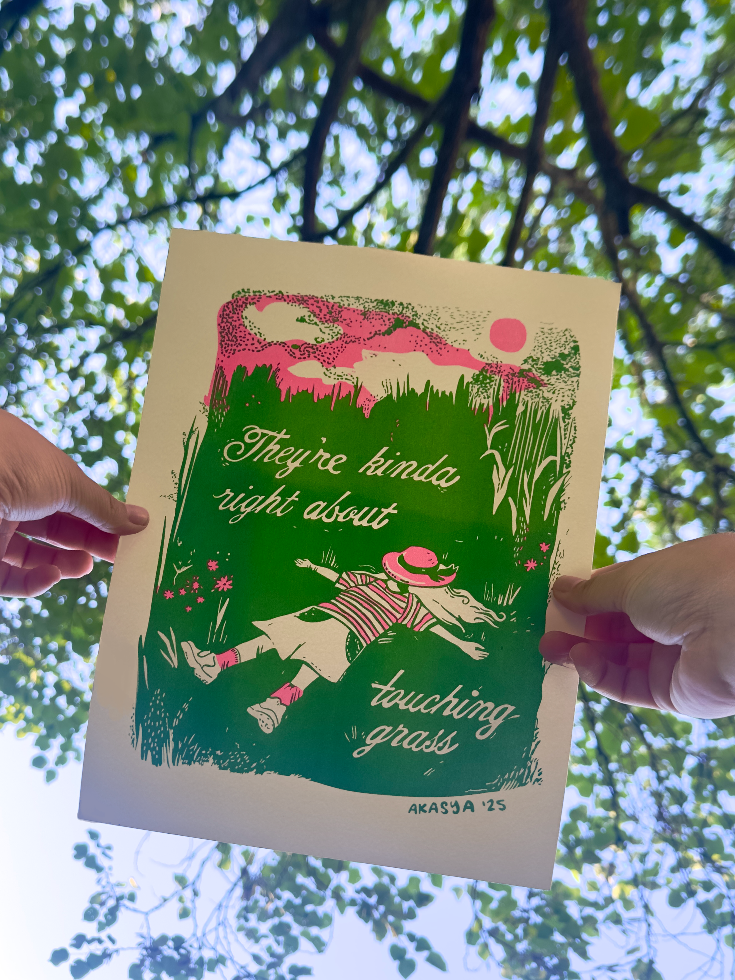 Touch Grass Riso_pink product photo 1.png