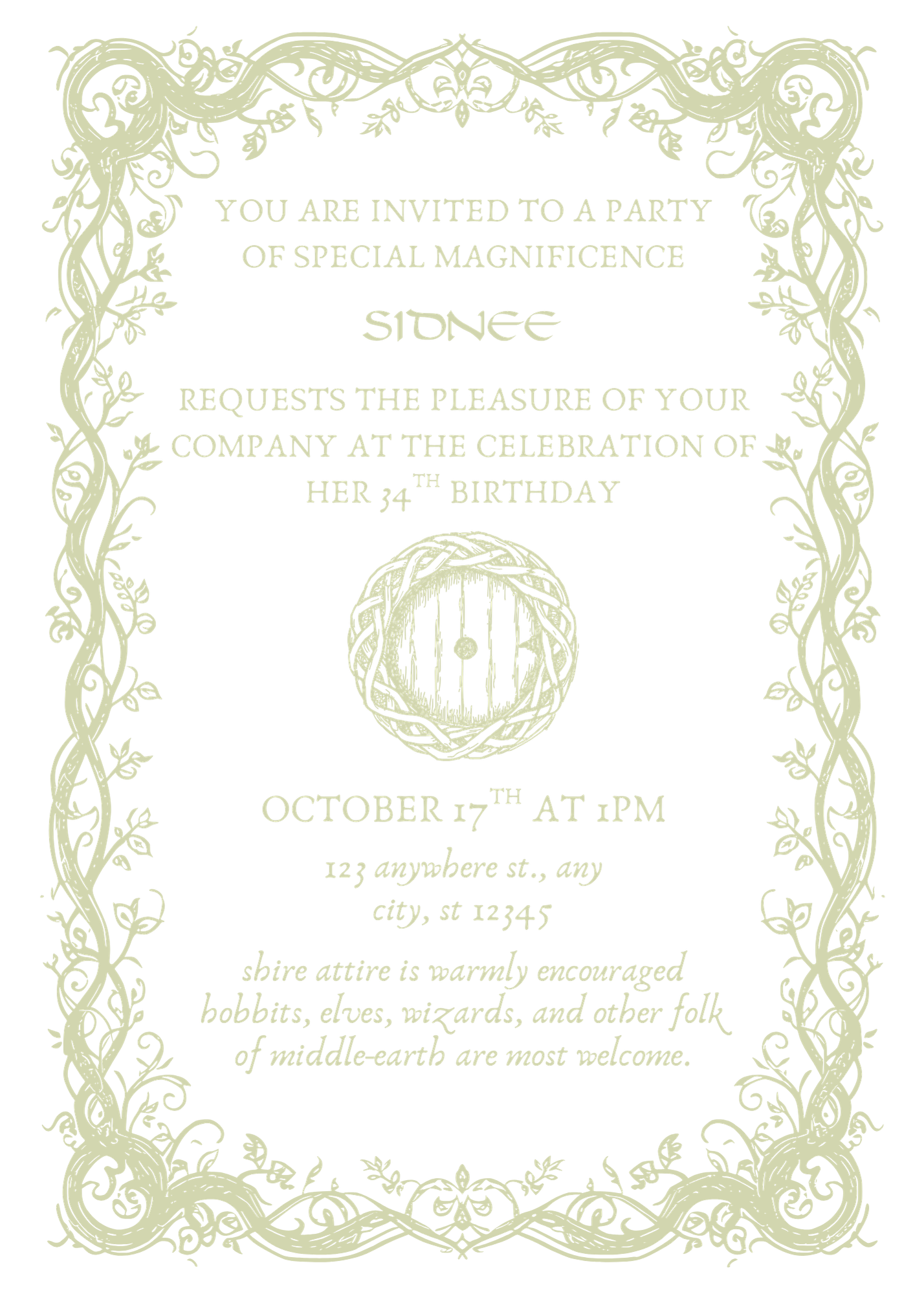 Party details