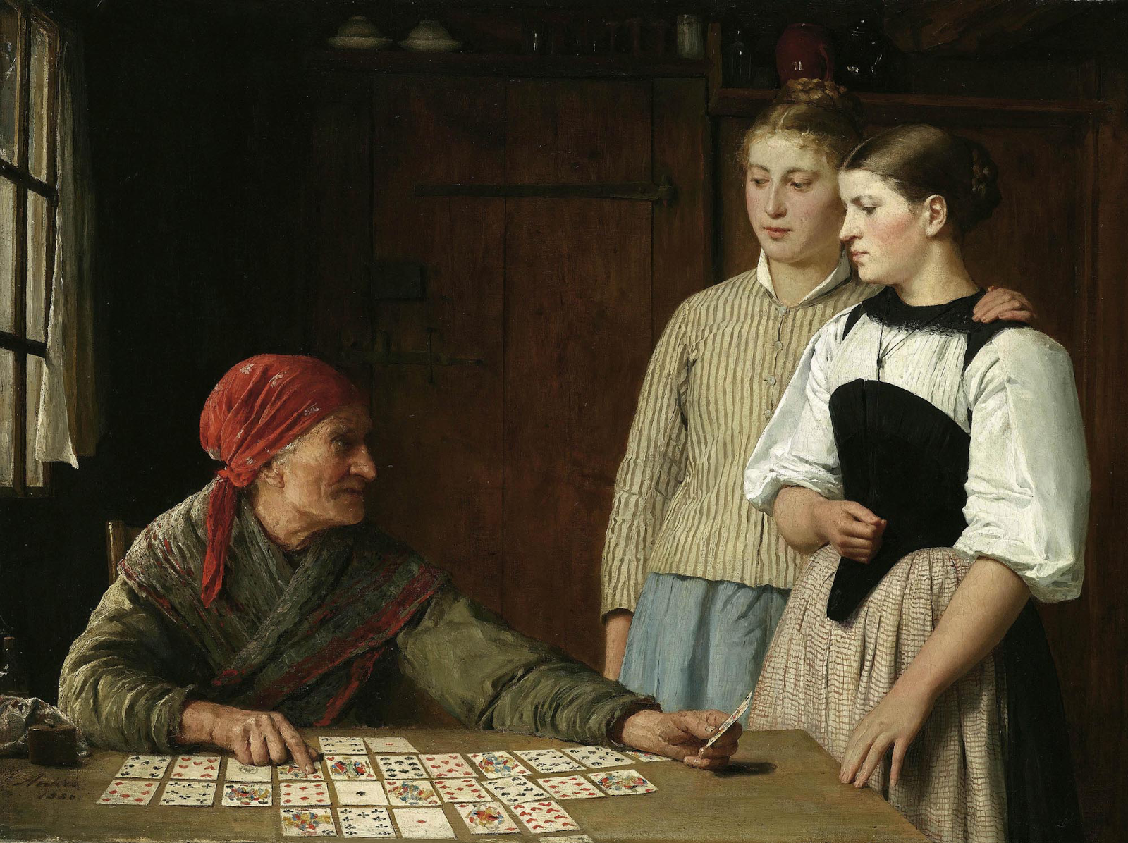 Fortune Teller, Albert Anker 1880