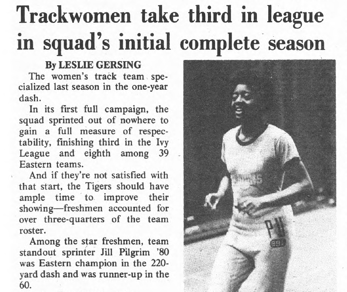 Daily Princetonian article clipping by Leslie Gersing.
