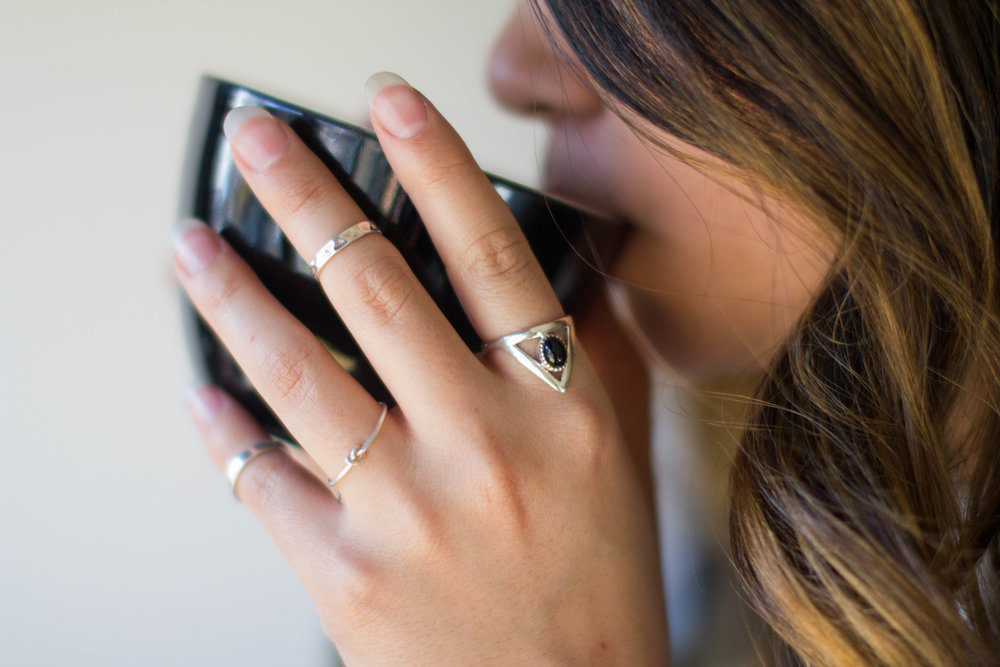  From left to right: The Indra ring, The Rahki Ring, The Rana Ring, The Sundar Ring 