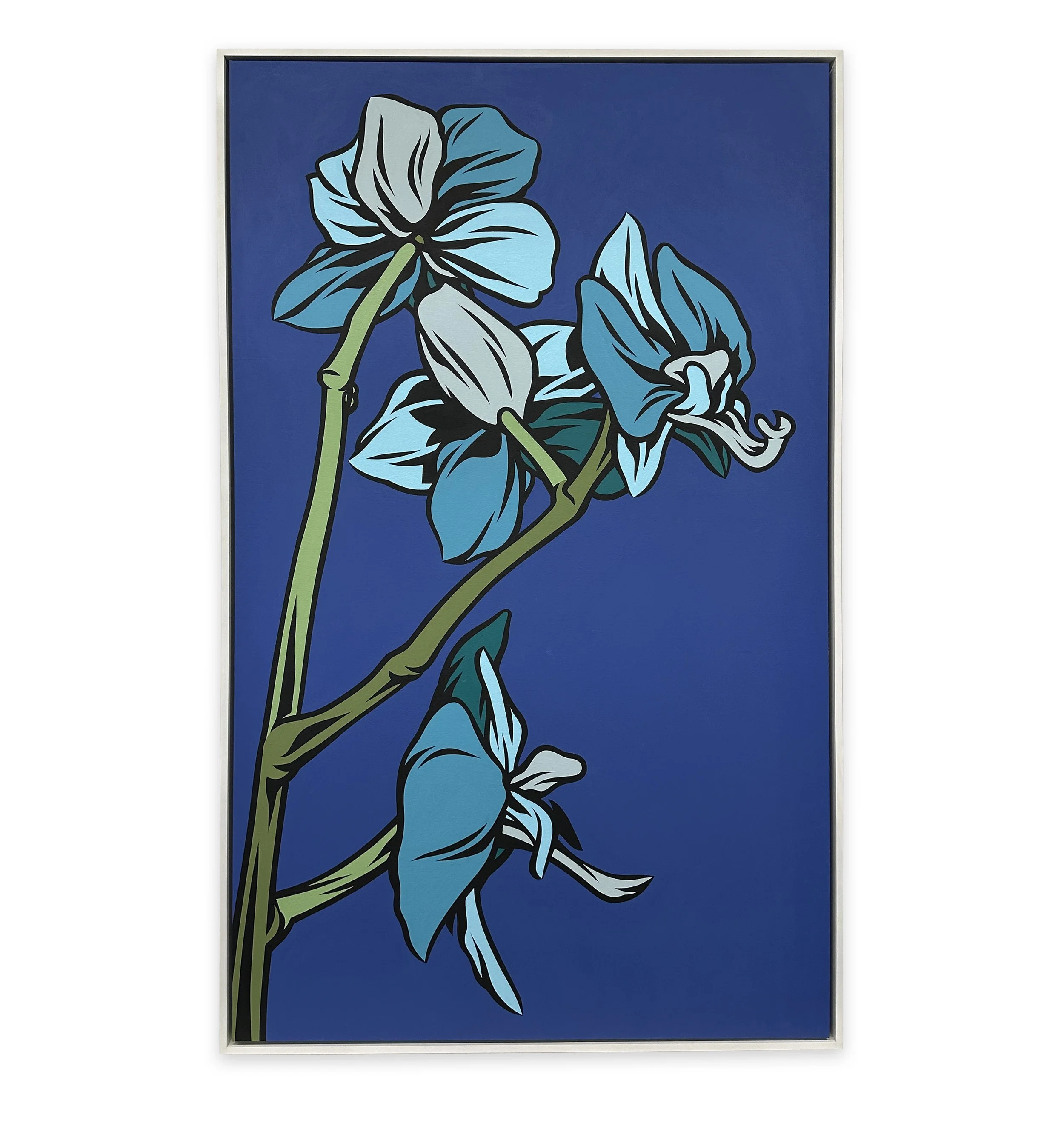  “More Beauty And Fragility In Blue”  Acrylic on Canvas. 60x36in- 2023.  Painted on commission 