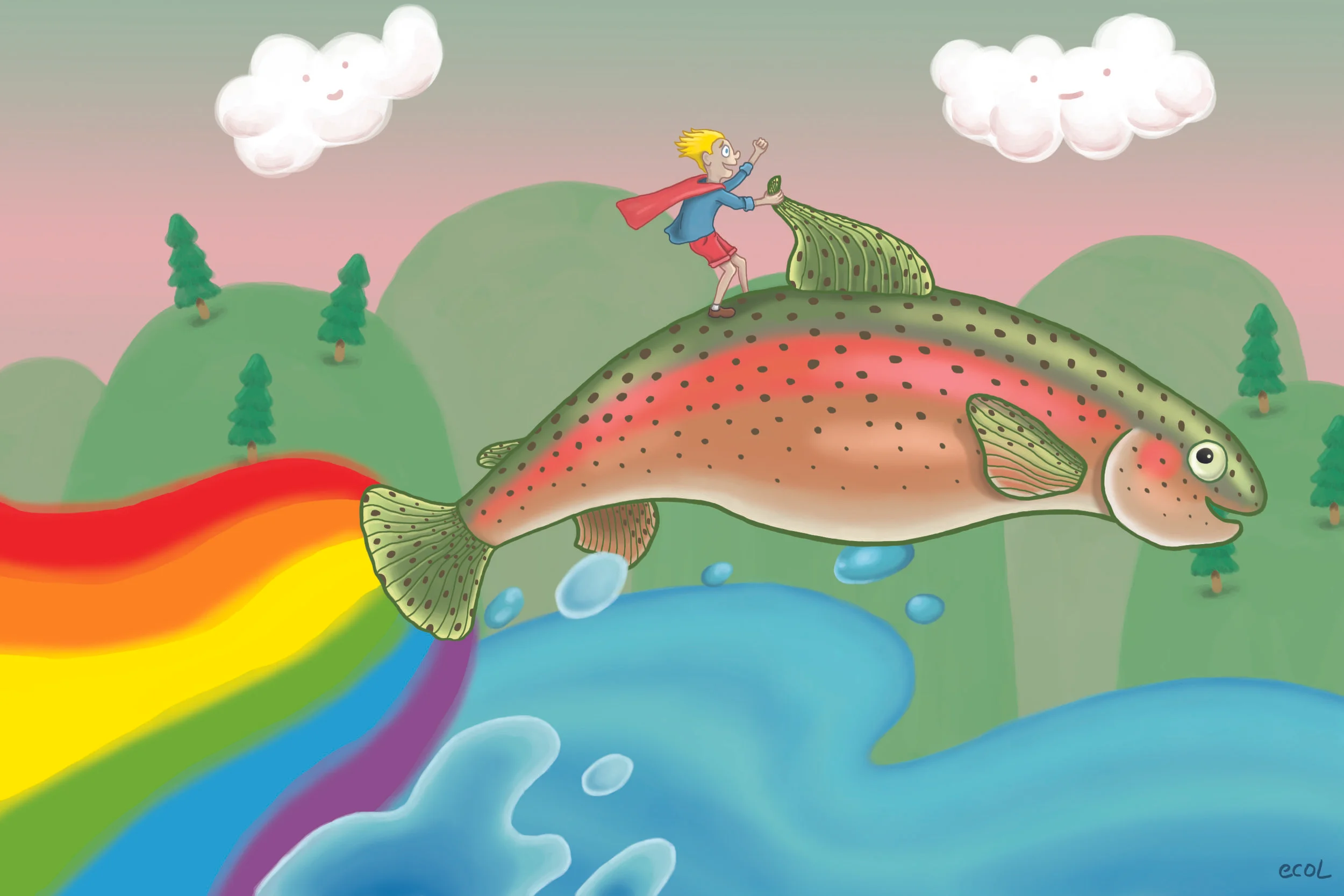 Aidan and the Rainbow Trout | digital